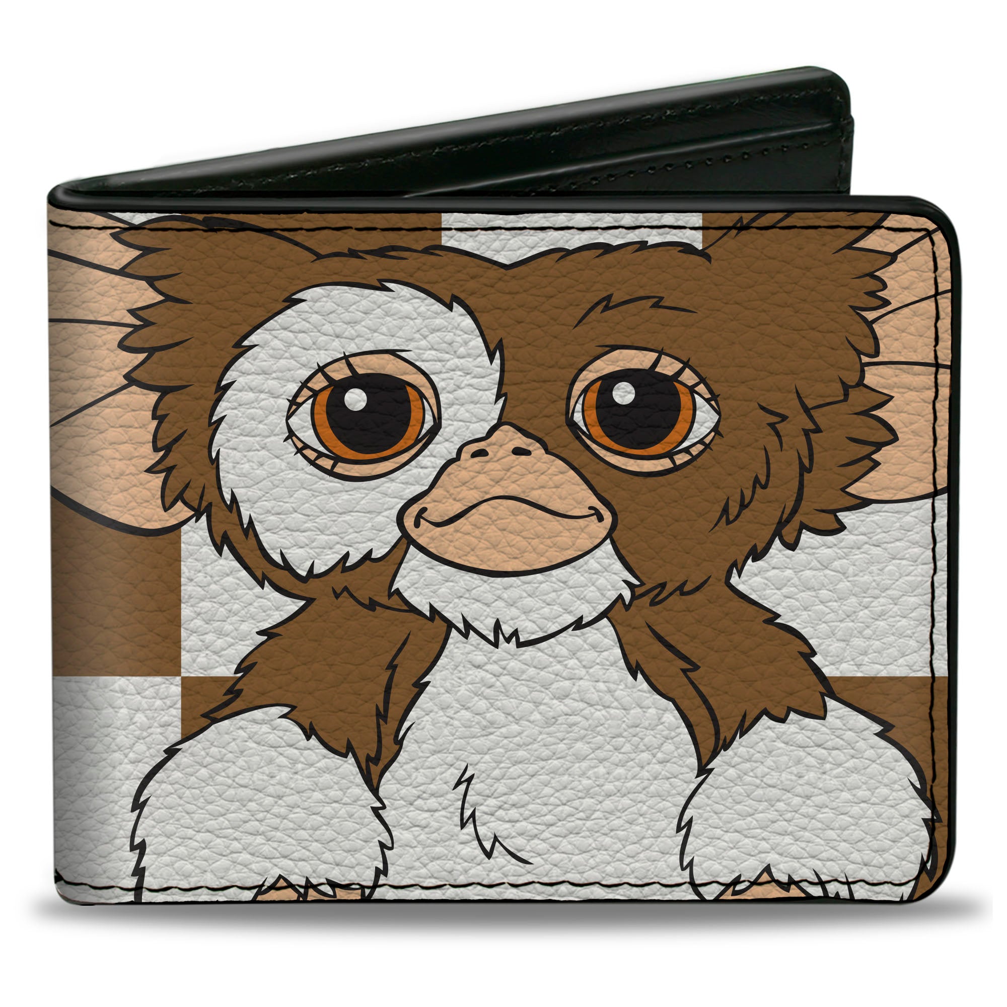 Bi-Fold Wallet - The Gremlins Gizmo Pose Checker Brown/White Bi-Fold Wallets Gremlins