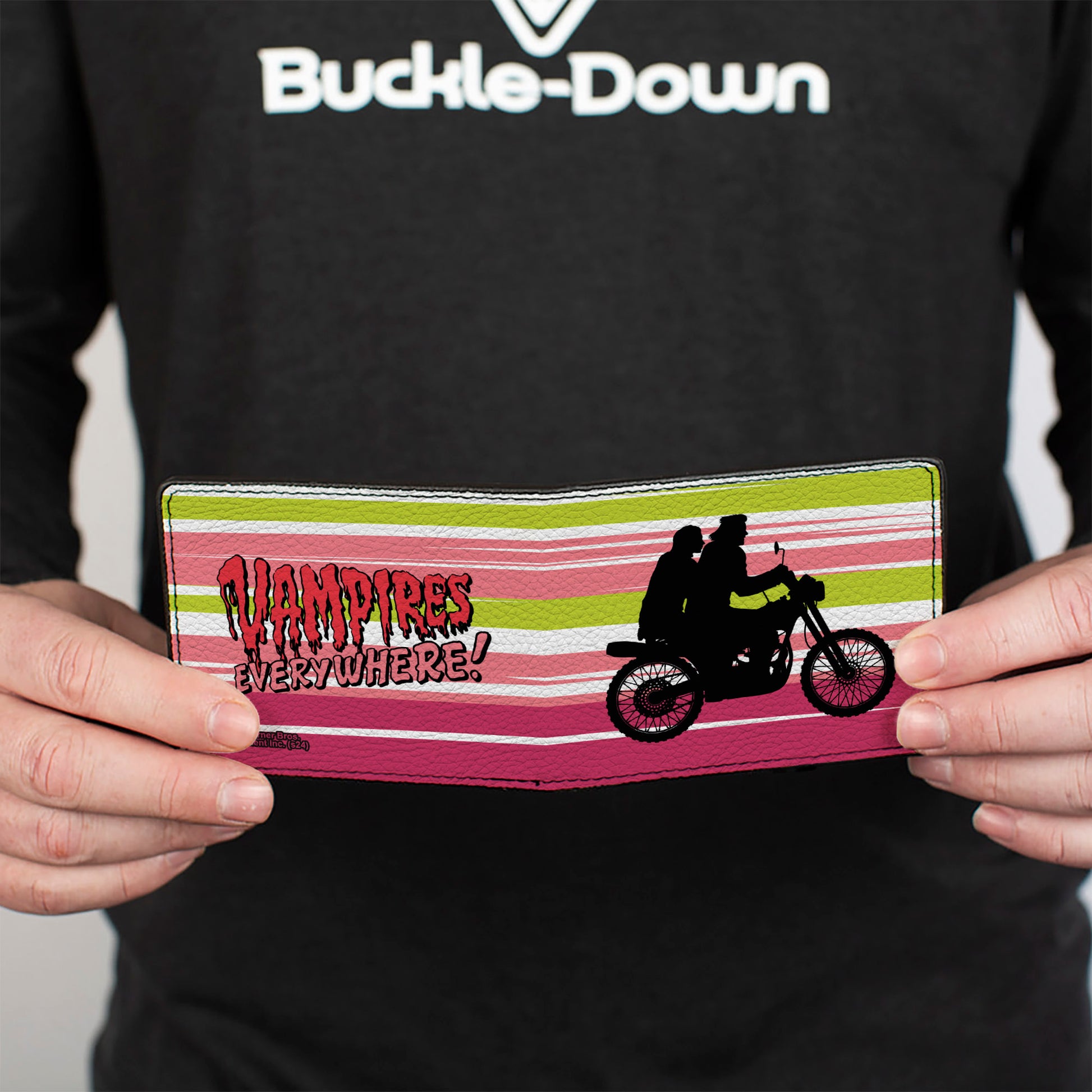 Bi-Fold Wallet - The Lost Boys Motorcycle Ride Silhouette White/Green/Pink Bi-Fold Wallets The Lost Boys