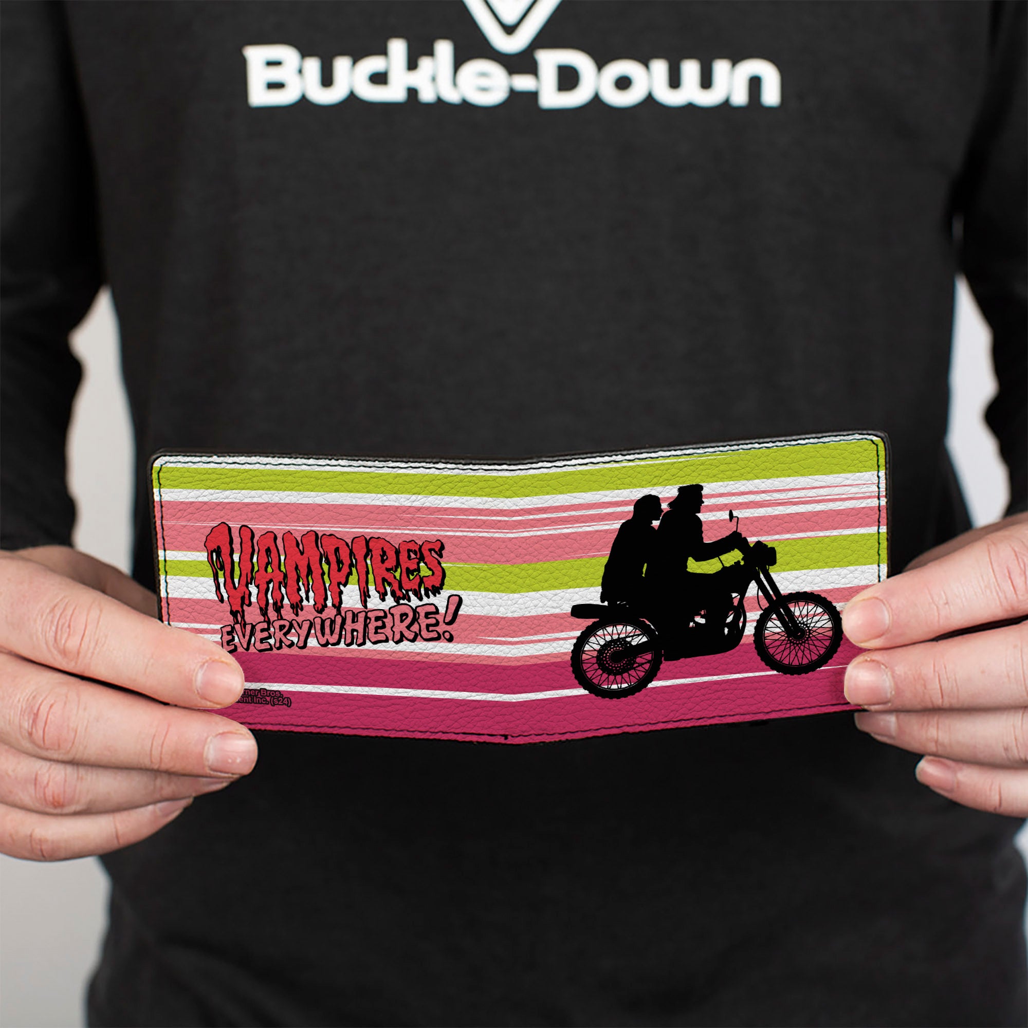 Bi-Fold Wallet - The Lost Boys Motorcycle Ride Silhouette White/Green/Pink Bi-Fold Wallets The Lost Boys