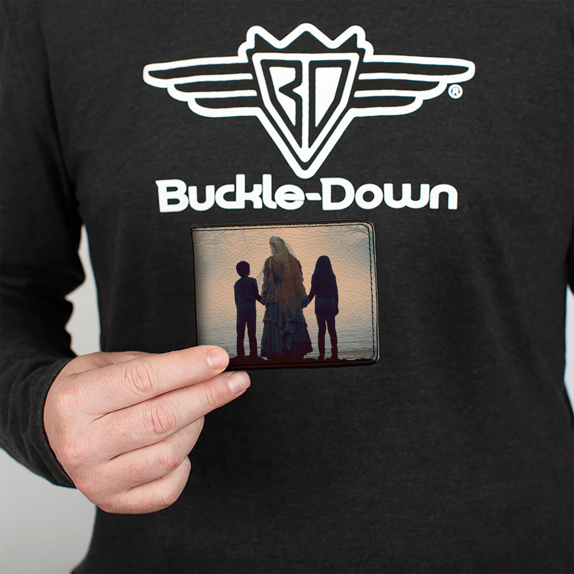 Bi-Fold Wallet - The Curse of La Llorona River Pose with Children + Screaming Pose Logo Bi-Fold Wallets The Curse of La Llorona