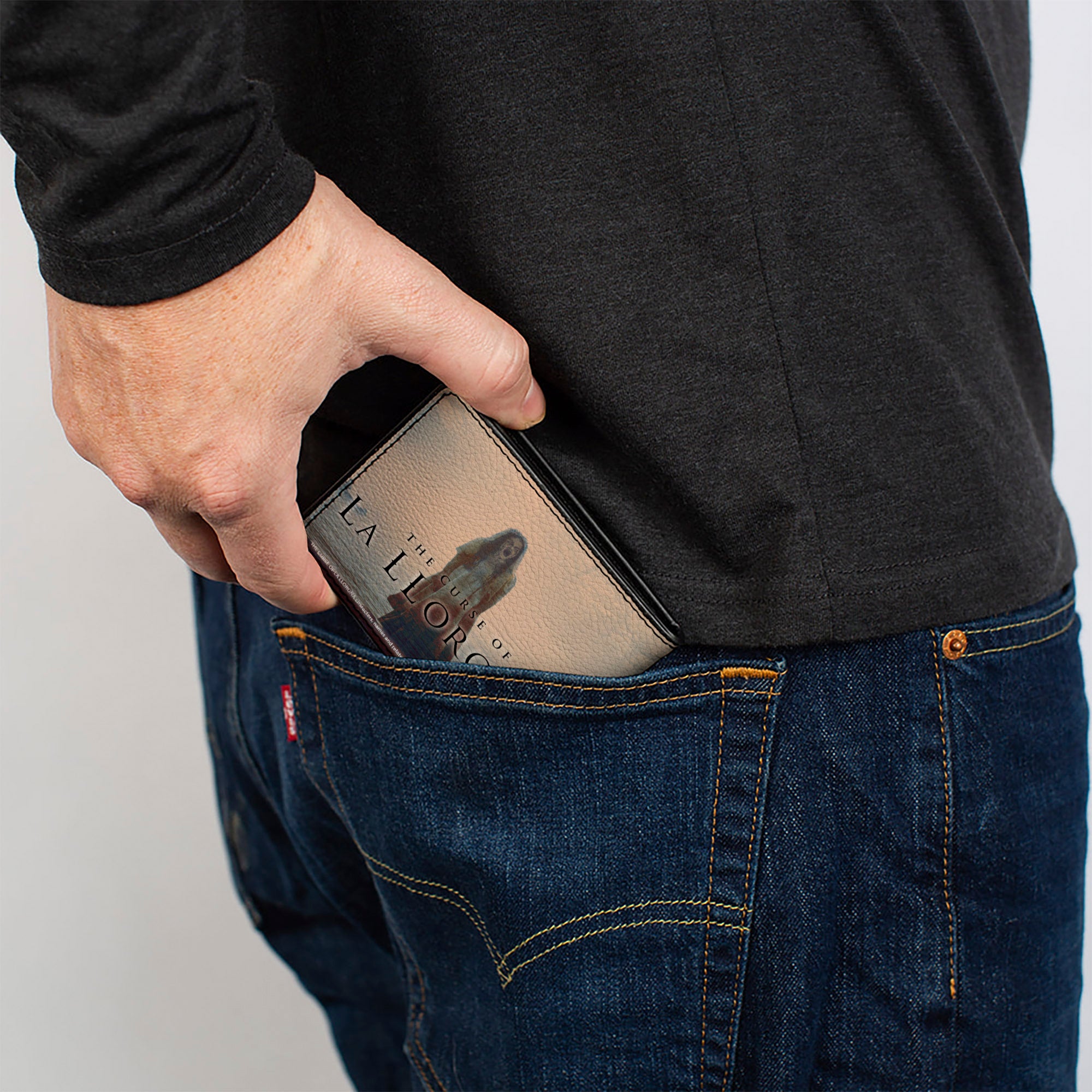 Bi-Fold Wallet - The Curse of La Llorona River Pose with Children + Screaming Pose Logo Bi-Fold Wallets The Curse of La Llorona