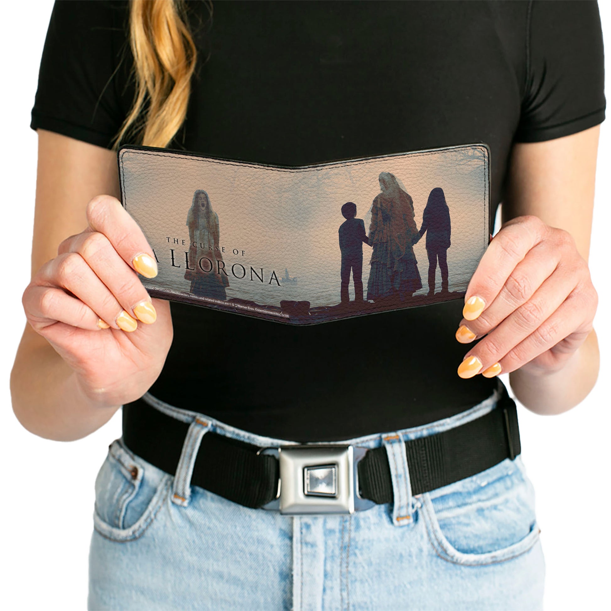 Bi-Fold Wallet - The Curse of La Llorona River Pose with Children + Screaming Pose Logo Bi-Fold Wallets The Curse of La Llorona