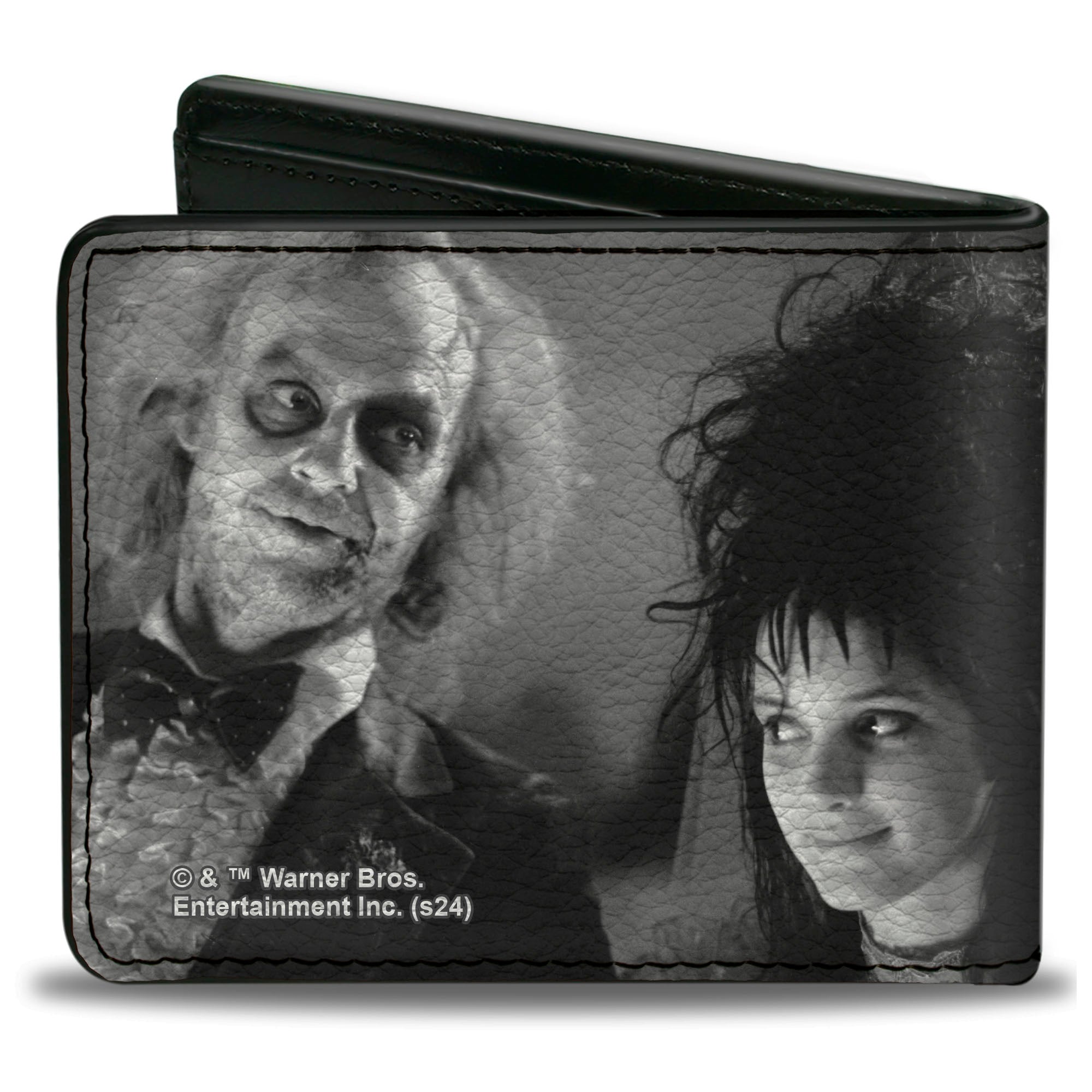 Bi-Fold Wallet - Beetlejuice and Lydia Wedding Scene Blocks Black/White Bi-Fold Wallets Beetlejuice