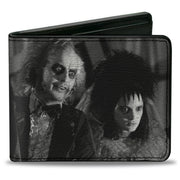 Bi-Fold Wallet - Beetlejuice and Lydia Wedding Scene Blocks Black/White Bi-Fold Wallets Beetlejuice