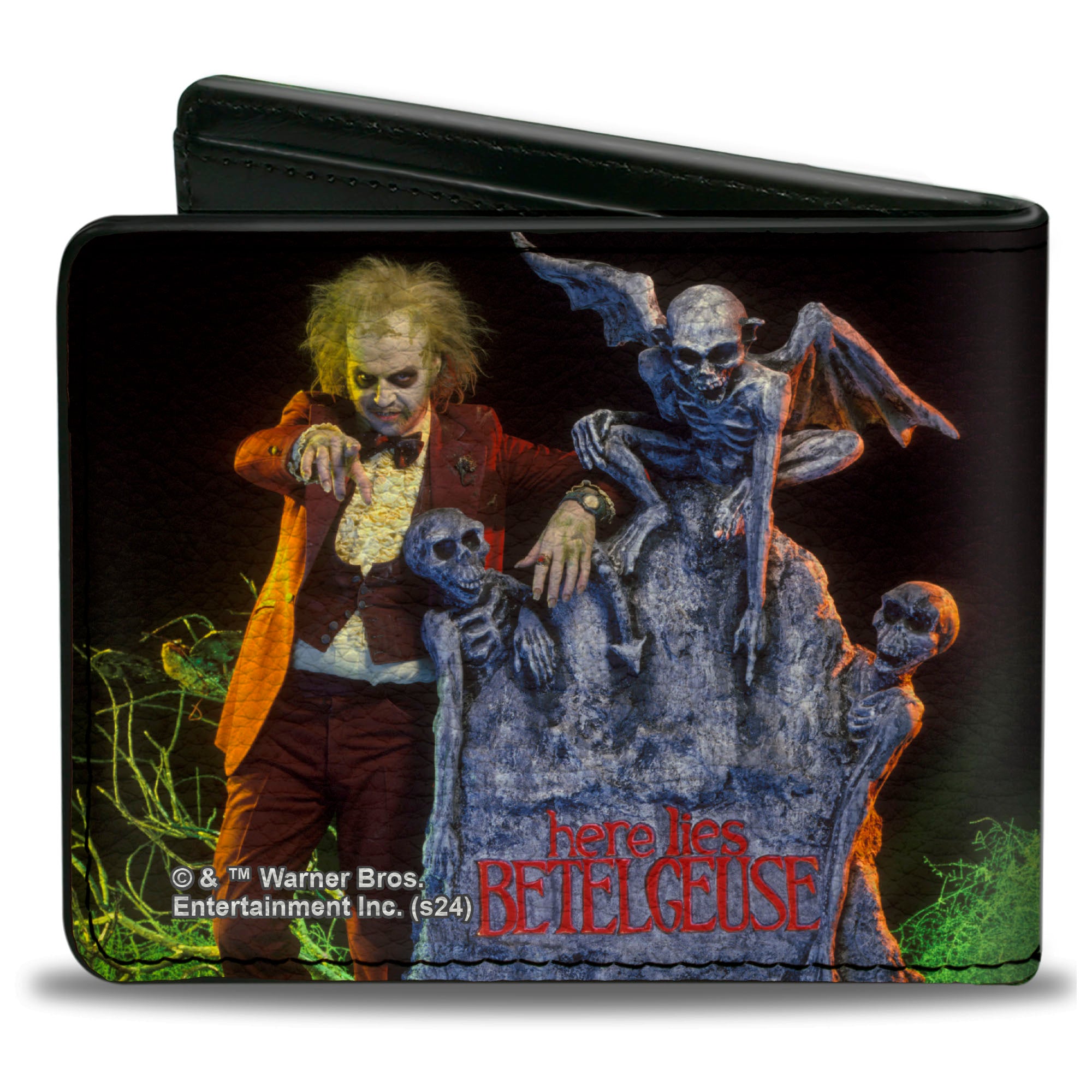 Bi-Fold Wallet - Beetlejuice HERE LIES BETELGEUSE Graveyard Pose Bi-Fold Wallets Beetlejuice