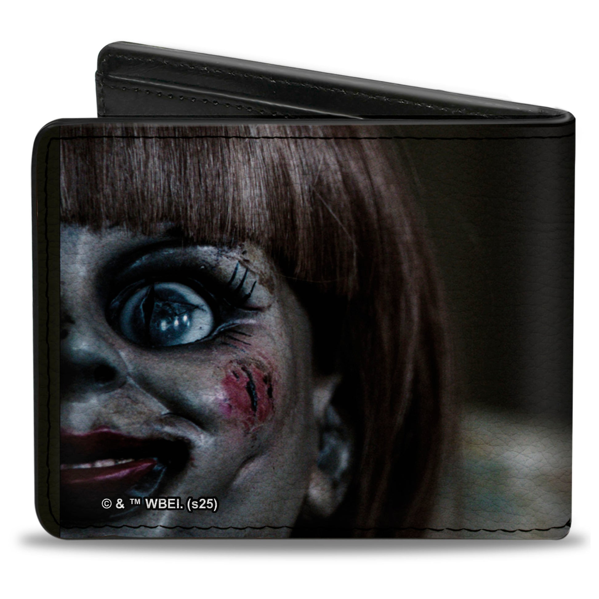 Bi-Fold Wallet - THE CONJURING Annabelle Doll Face and Title Logo Black/White Bi-Fold Wallets The Conjuring