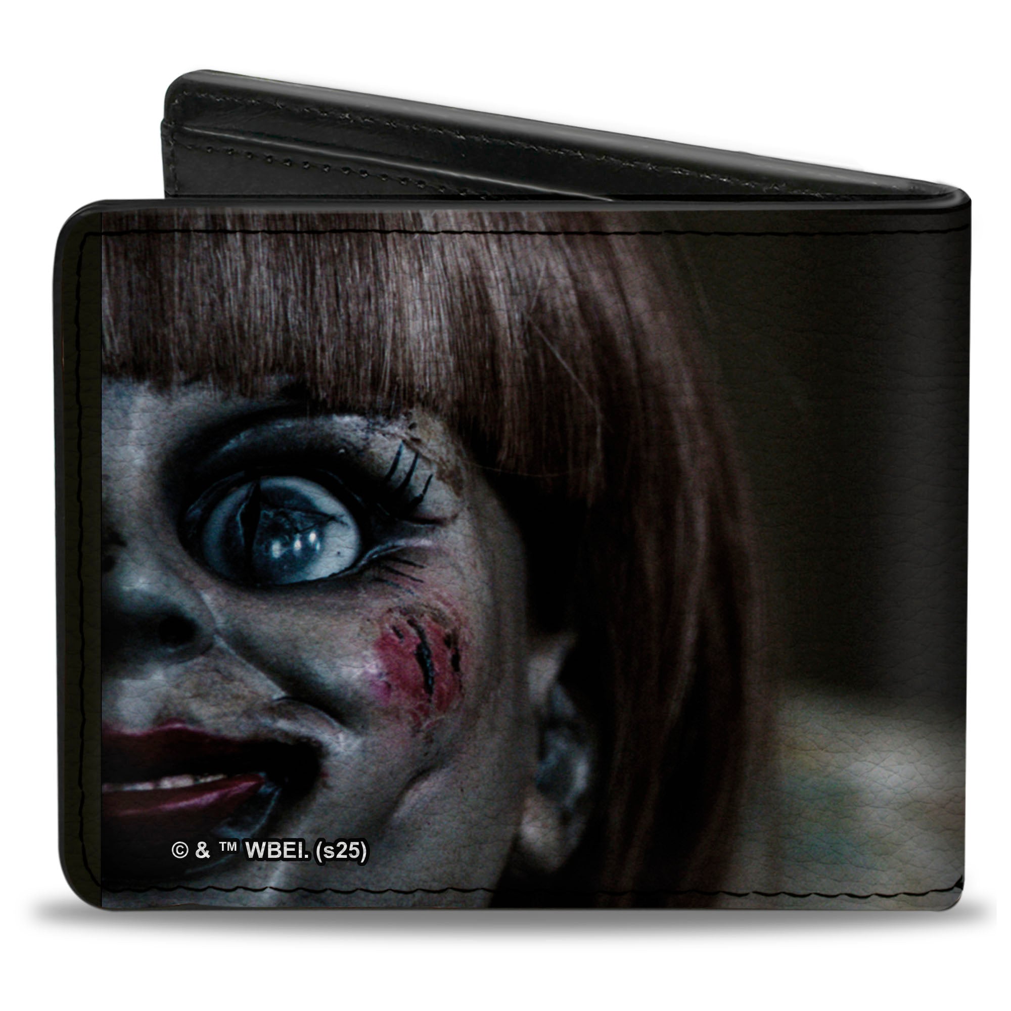 Bi-Fold Wallet - THE CONJURING Annabelle Doll Face and Title Logo Black/White Bi-Fold Wallets The Conjuring