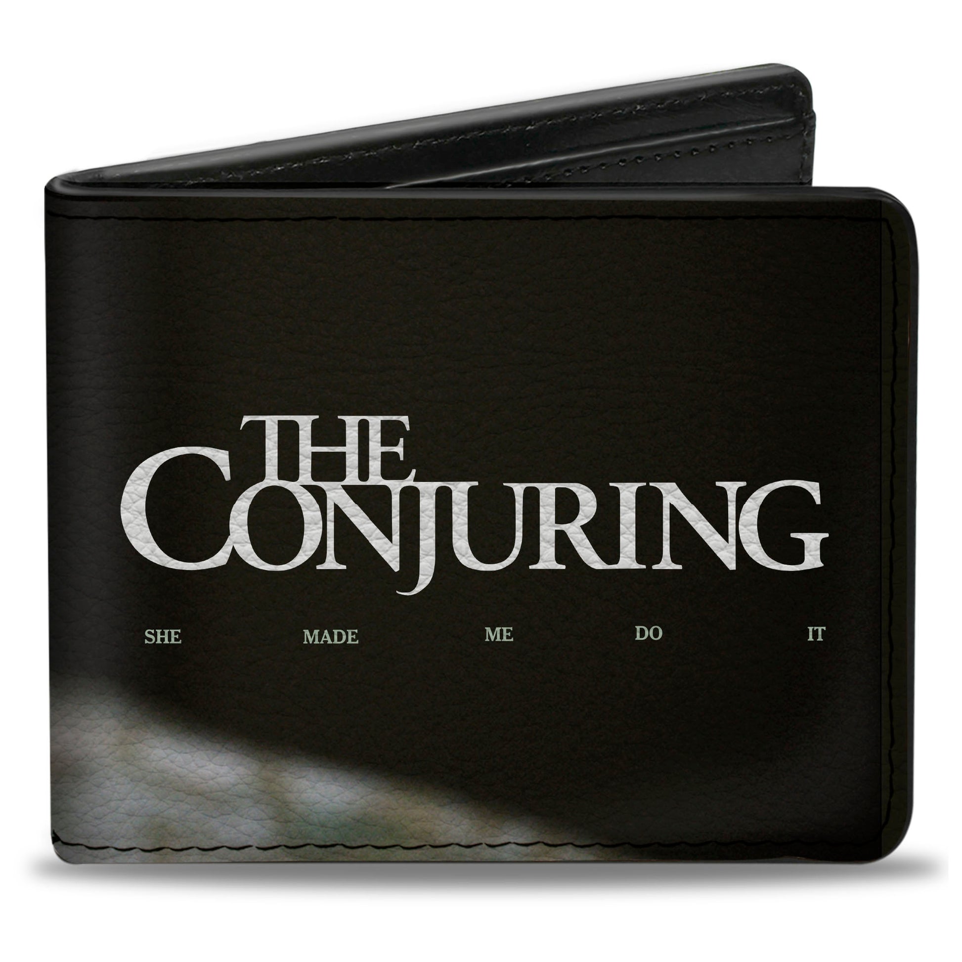 Bi-Fold Wallet - THE CONJURING Annabelle Doll Face and Title Logo Black/White Bi-Fold Wallets The Conjuring