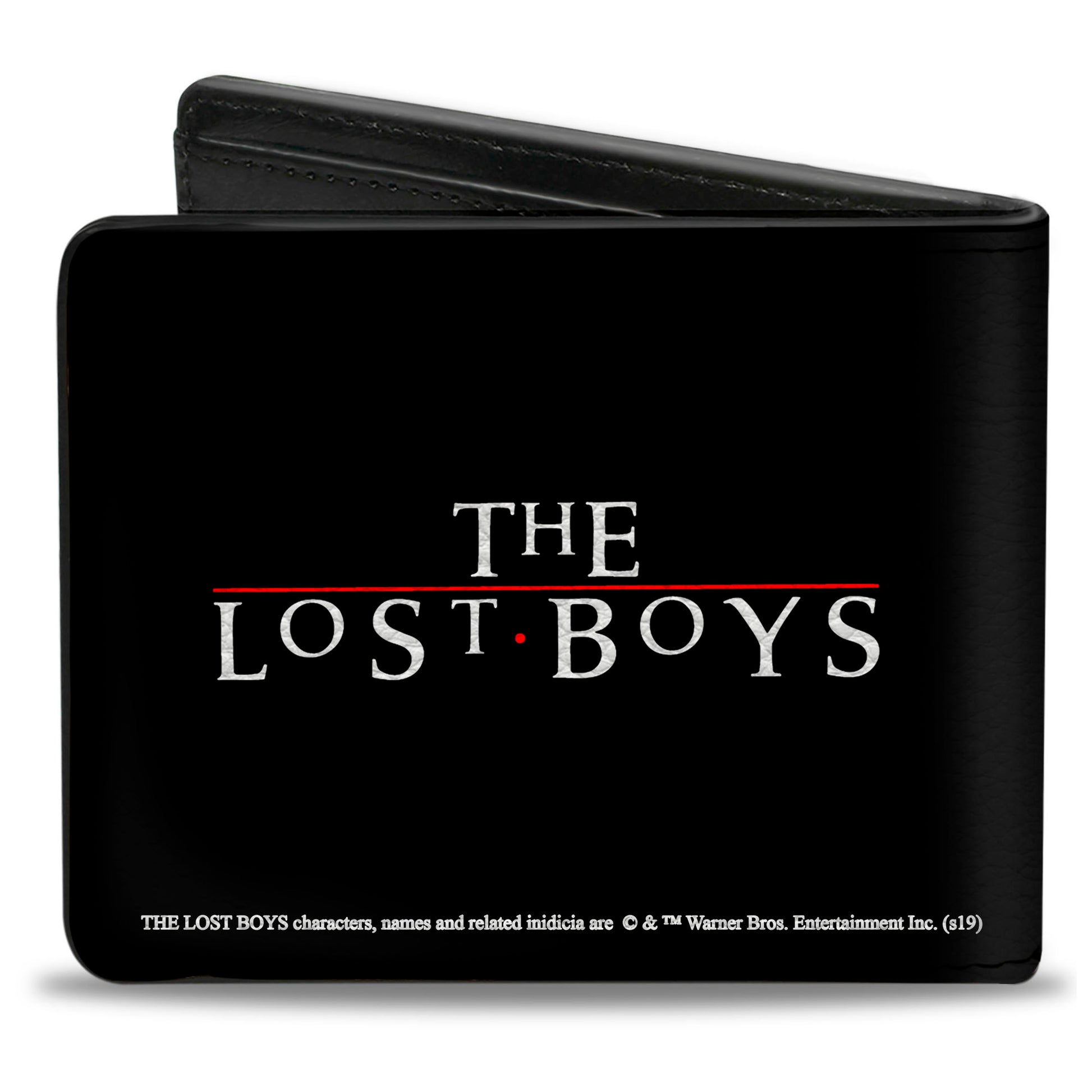 Bi-Fold Wallet - The Lost Boys Cast Pose Quote Red White + Logo Black White Red Bi-Fold Wallets The Lost Boys