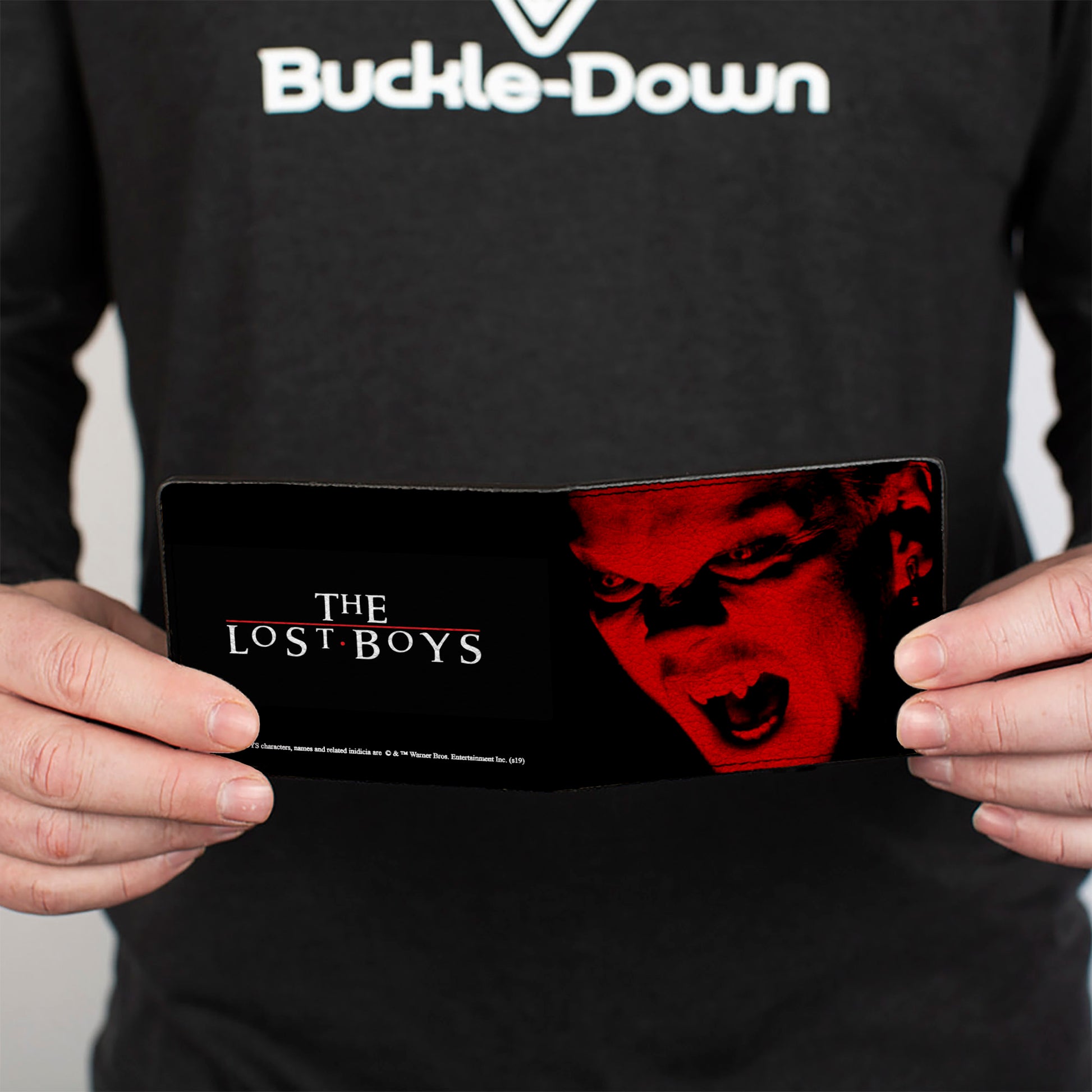 Bi-Fold Wallet - The Lost Boys David Face CLOSE-UP + Logo Black Reds White Bi-Fold Wallets The Lost Boys