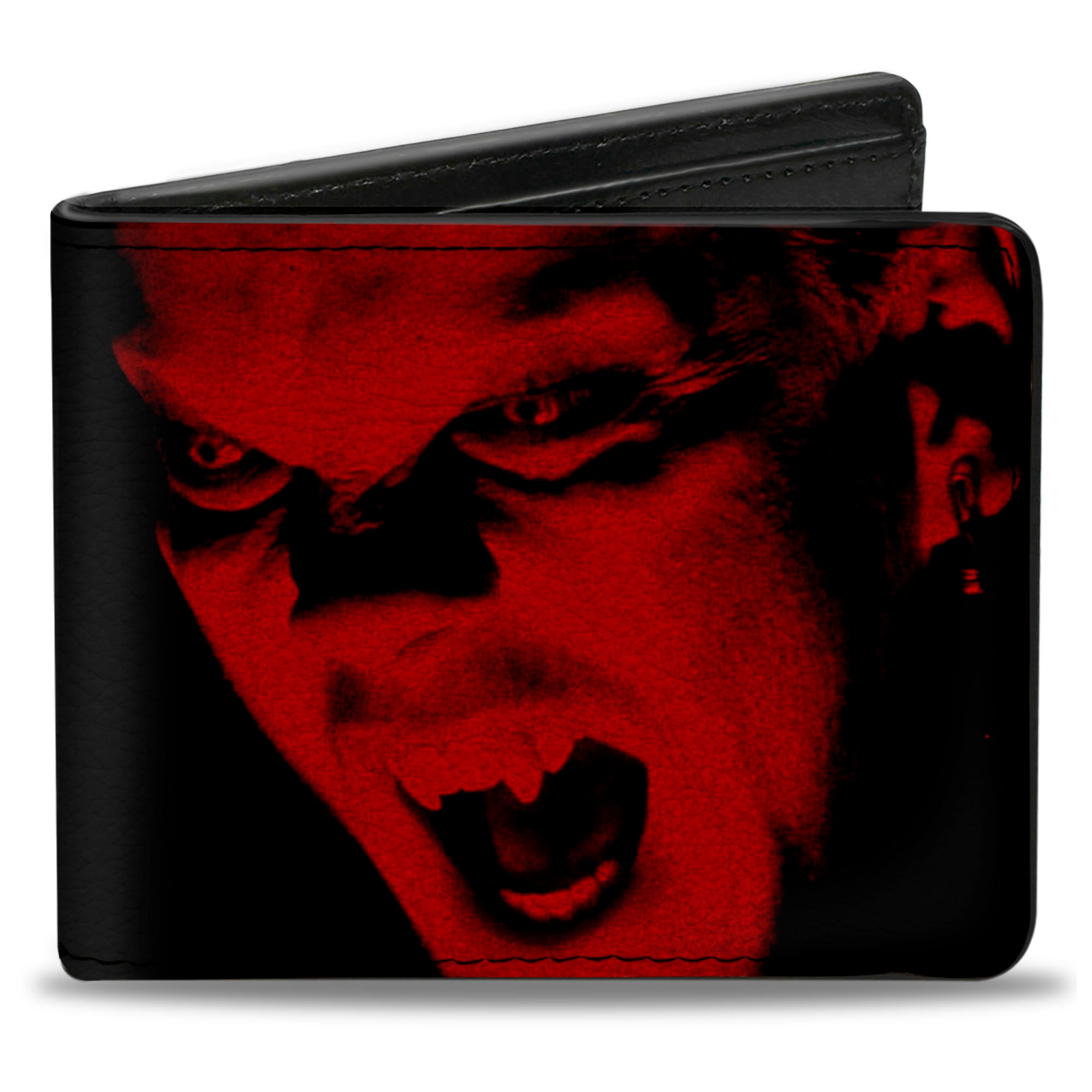 Bi-Fold Wallet - The Lost Boys David Face CLOSE-UP + Logo Black Reds White Bi-Fold Wallets The Lost Boys