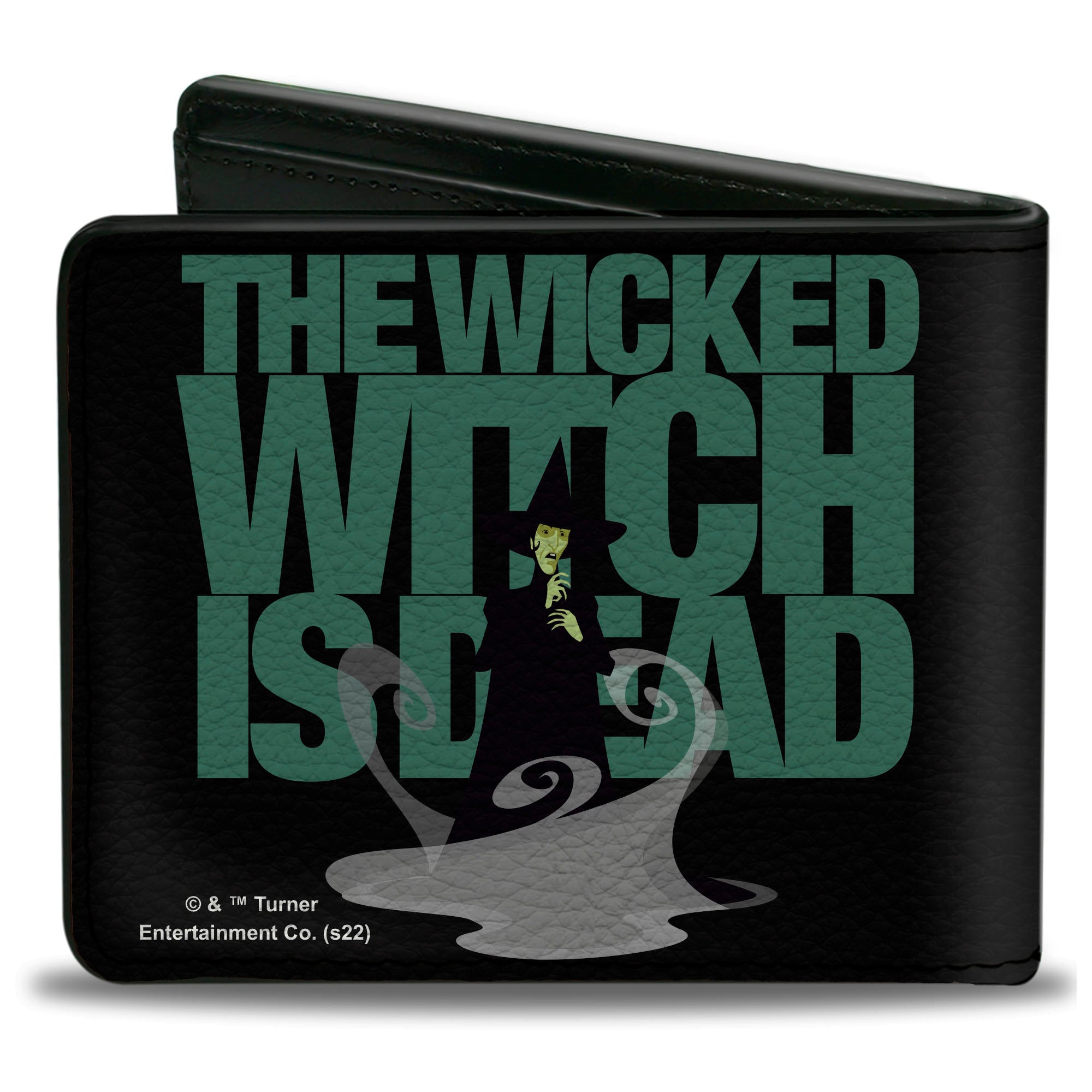 Bi-Fold Wallet - The Wizard of Oz THE WICKED WITCH IS DEAD Quote Black/Green/Grays Bi-Fold Wallets The Wizard of Oz