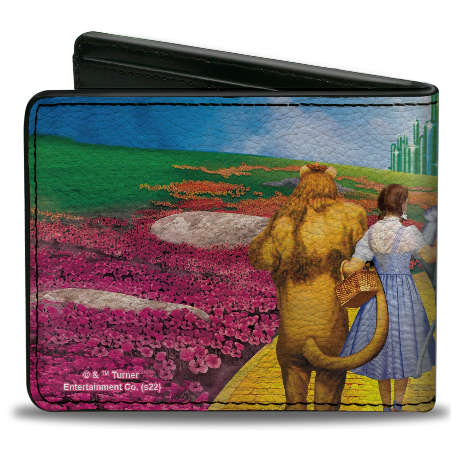 Bi-Fold Wallet - The Wizard of Oz Yellow Brick Road Poppy Field and Emerald City Scene Bi-Fold Wallets The Wizard of Oz