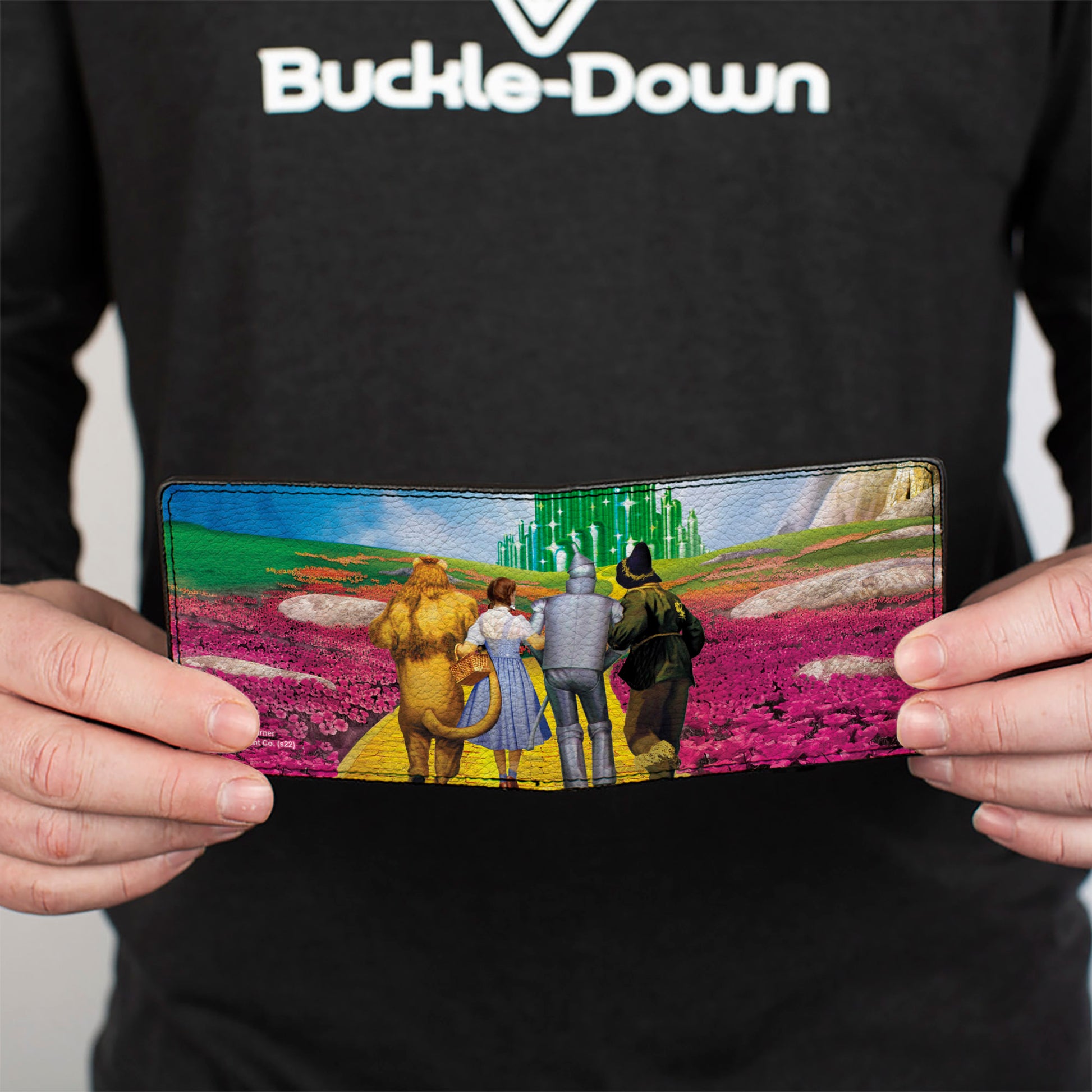 Bi-Fold Wallet - The Wizard of Oz Yellow Brick Road Poppy Field and Emerald City Scene Bi-Fold Wallets The Wizard of Oz