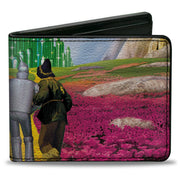 Bi-Fold Wallet - The Wizard of Oz Yellow Brick Road Poppy Field and Emerald City Scene Bi-Fold Wallets The Wizard of Oz