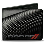 Bi-Fold Wallet - Dodge Red Rhombus Carbon Fiber Bi-Fold Wallets Dodge