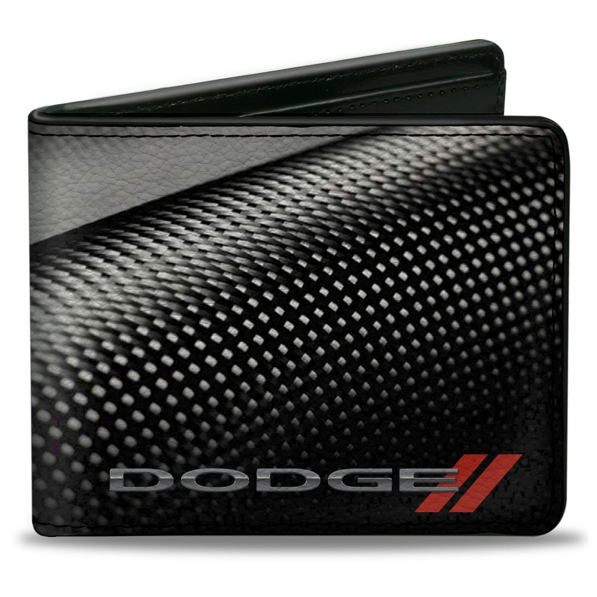 Bi-Fold Wallet - Dodge Red Rhombus Carbon Fiber Bi-Fold Wallets Dodge