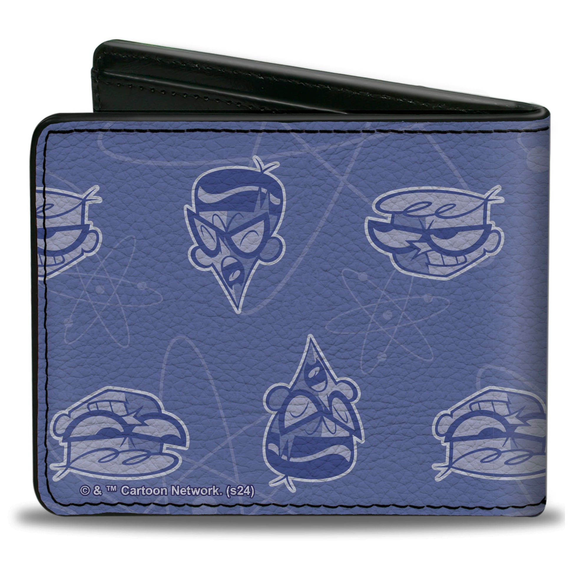 Bi-Fold Wallet - Dexter's Laboratory Dexter and Mandark Face Collage Blues Bi-Fold Wallets Dexter's Laboratory
