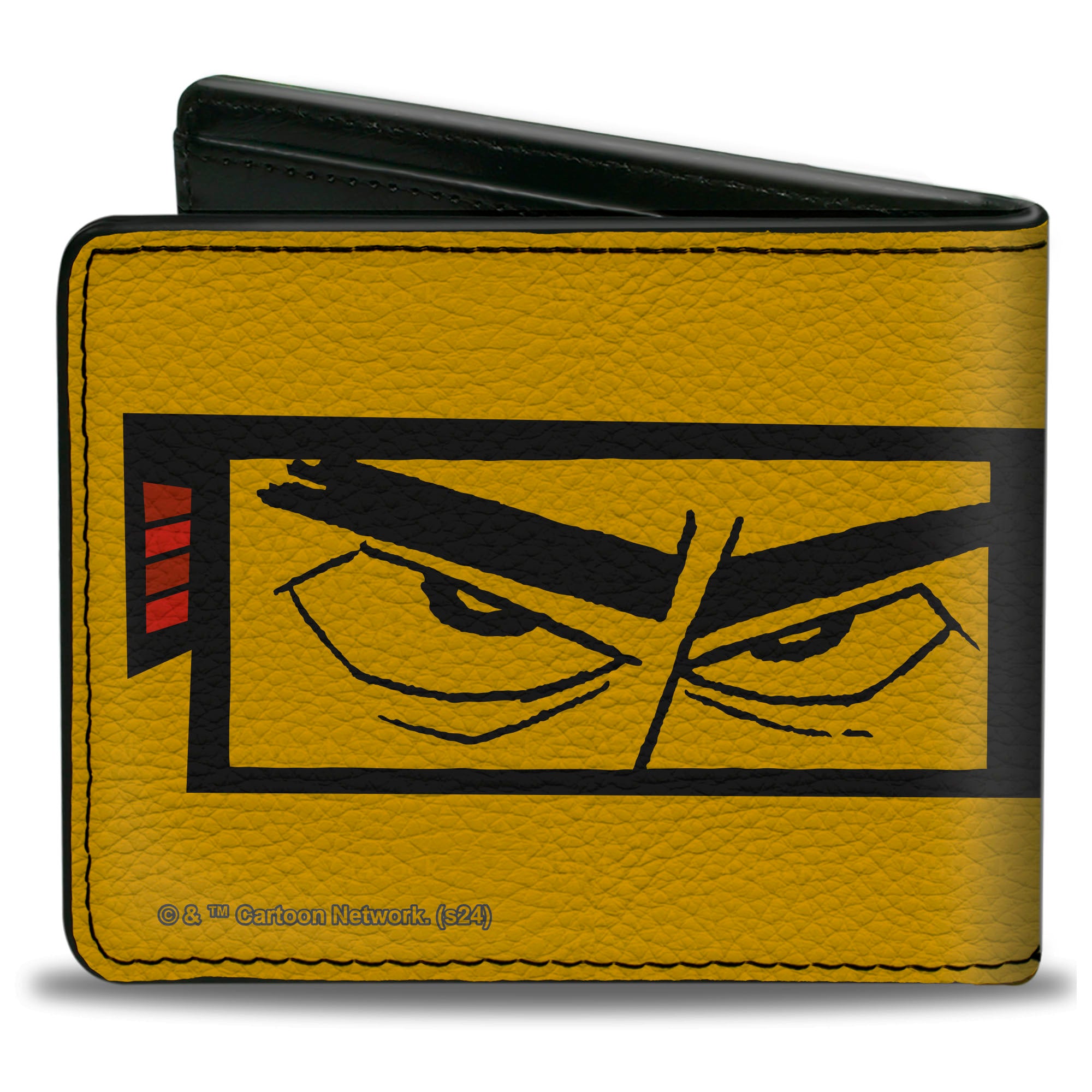 Bi-Fold Wallet - SAMURAI JACK Title Logo and Eyes Block Yellow/Black/Red Bi-Fold Wallets Samurai Jack