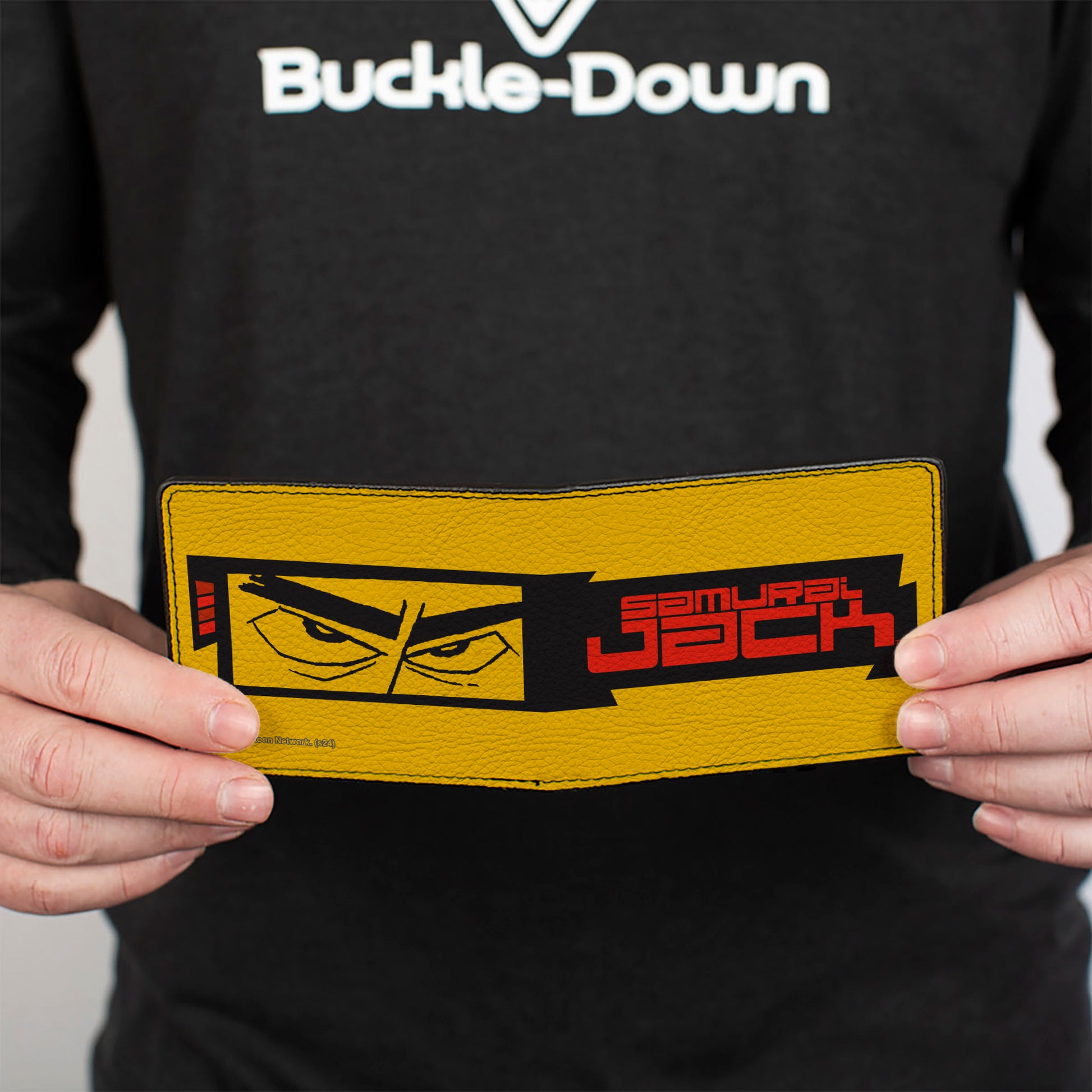 Bi-Fold Wallet - SAMURAI JACK Title Logo and Eyes Block Yellow/Black/Red Bi-Fold Wallets Samurai Jack