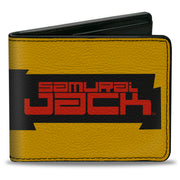 Bi-Fold Wallet - SAMURAI JACK Title Logo and Eyes Block Yellow/Black/Red Bi-Fold Wallets Samurai Jack