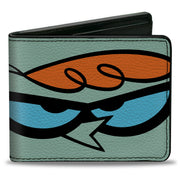 Bi-Fold Wallet - Dexter's Laboratory Face Character Close-Up Blue Bi-Fold Wallets Dexter's Laboratory