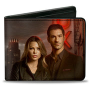 Bi-Fold Wallet - LUCIFER Title Logo and Detective Chloe Lux Nightclub Pose Bi-Fold Wallets Lucifer