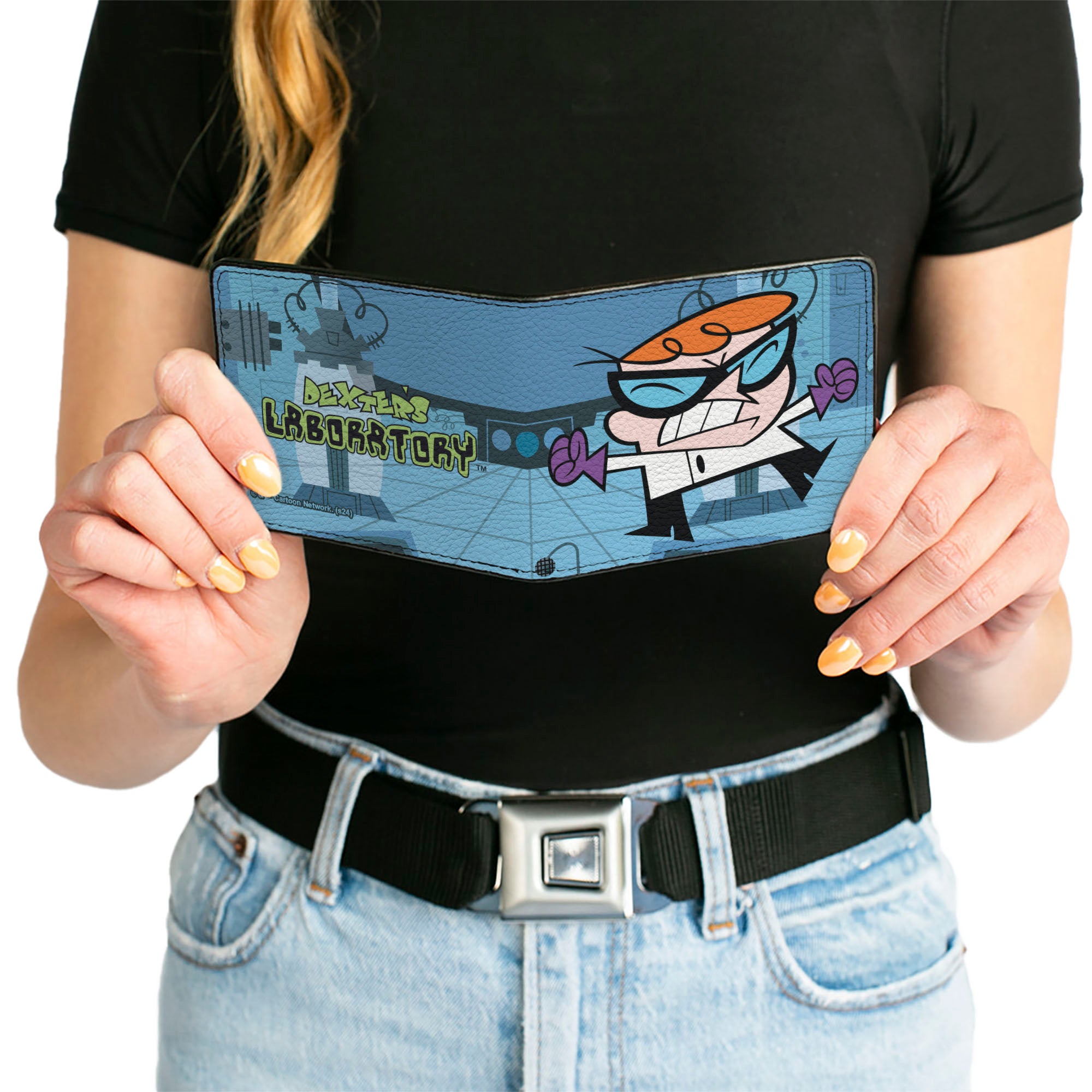 Bi-Fold Wallet - DEXTER'S LABORATORY Angry Pose and Title Logo Blues Bi-Fold Wallets Dexter's Laboratory