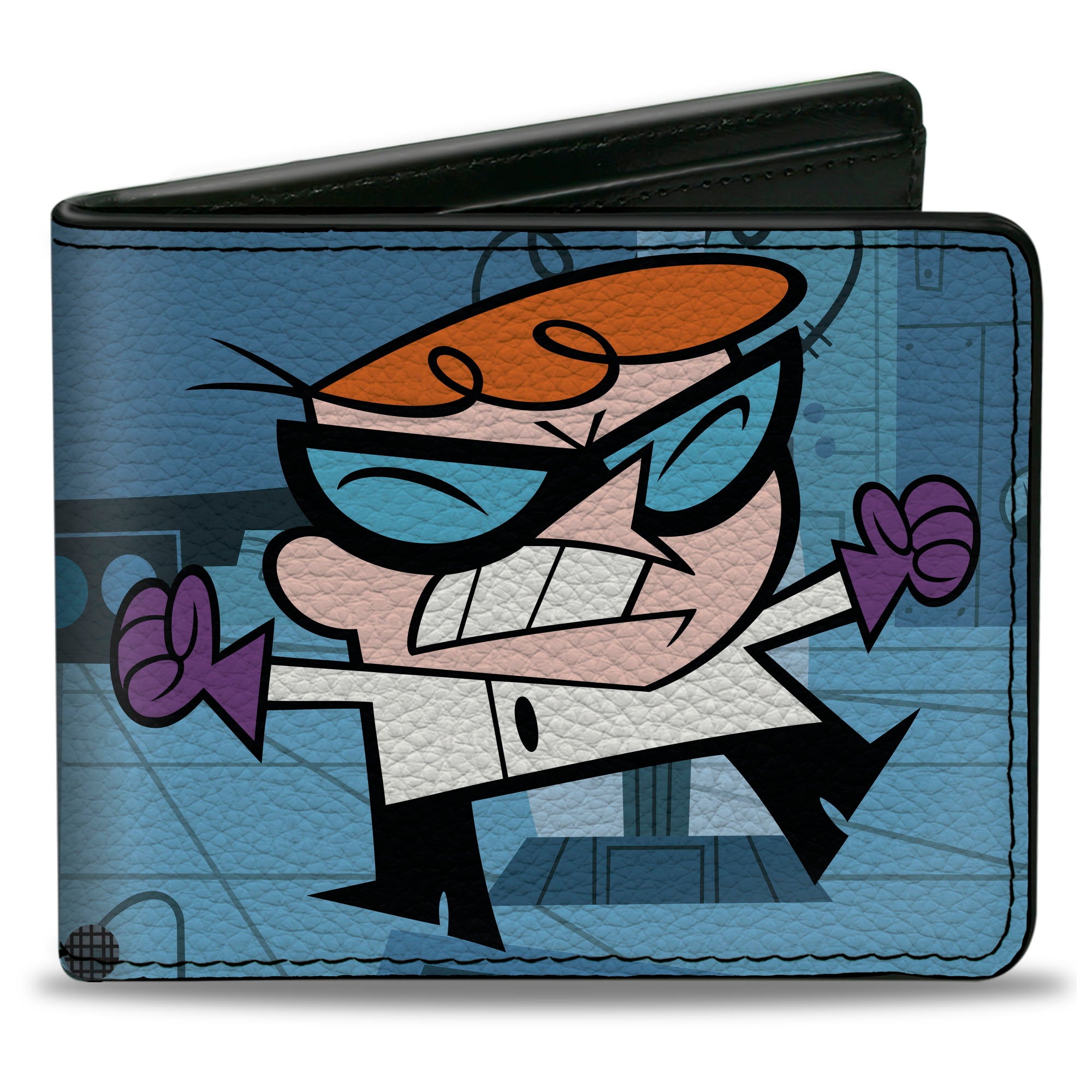 Bi-Fold Wallet - DEXTER'S LABORATORY Angry Pose and Title Logo Blues ...