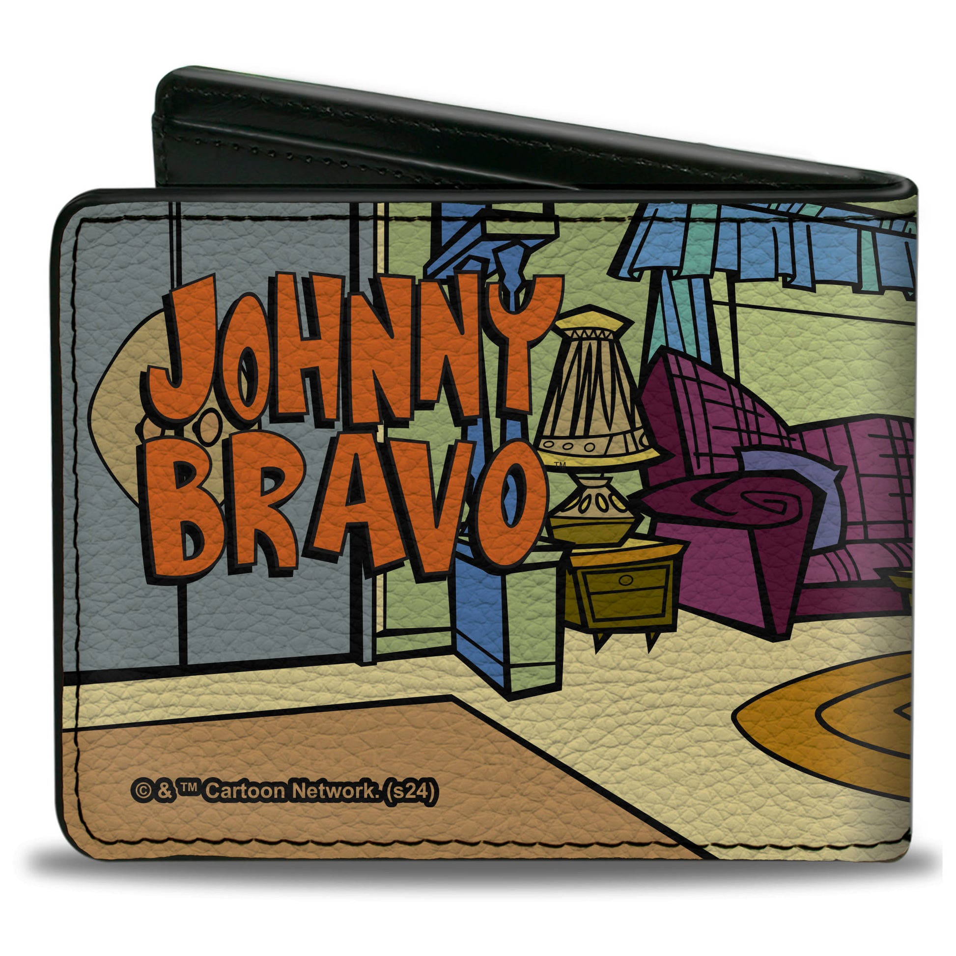 Bi-Fold Wallet - JOHNNY BRAVO Living Room Flex Pose and Title Logo Bi-Fold Wallets Johnny Bravo