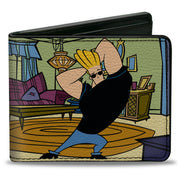 Bi-Fold Wallet - JOHNNY BRAVO Living Room Flex Pose and Title Logo Bi-Fold Wallets Johnny Bravo