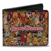 Bi-Fold Wallet - HANNA-BARBERA Title Logo Mutli Show Characters Stacked Bi-Fold Wallets Hanna Barbera