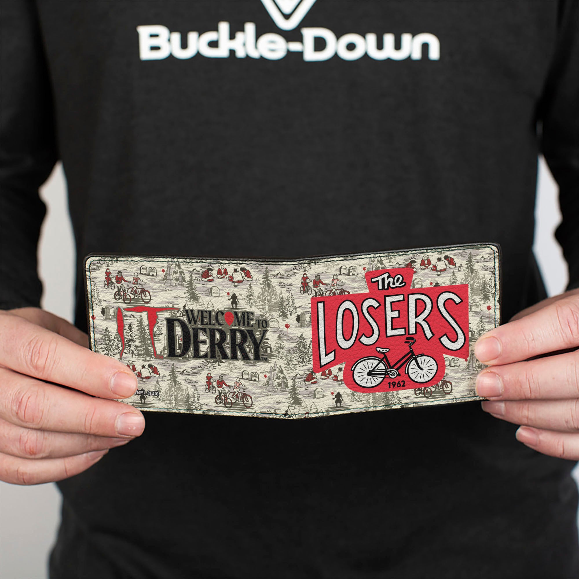 Bi-Fold Wallet - IT WELCOME TO DERRY THE LOSERS Camping Forest Scenery White/Black/Red Bi-Fold Wallets IT