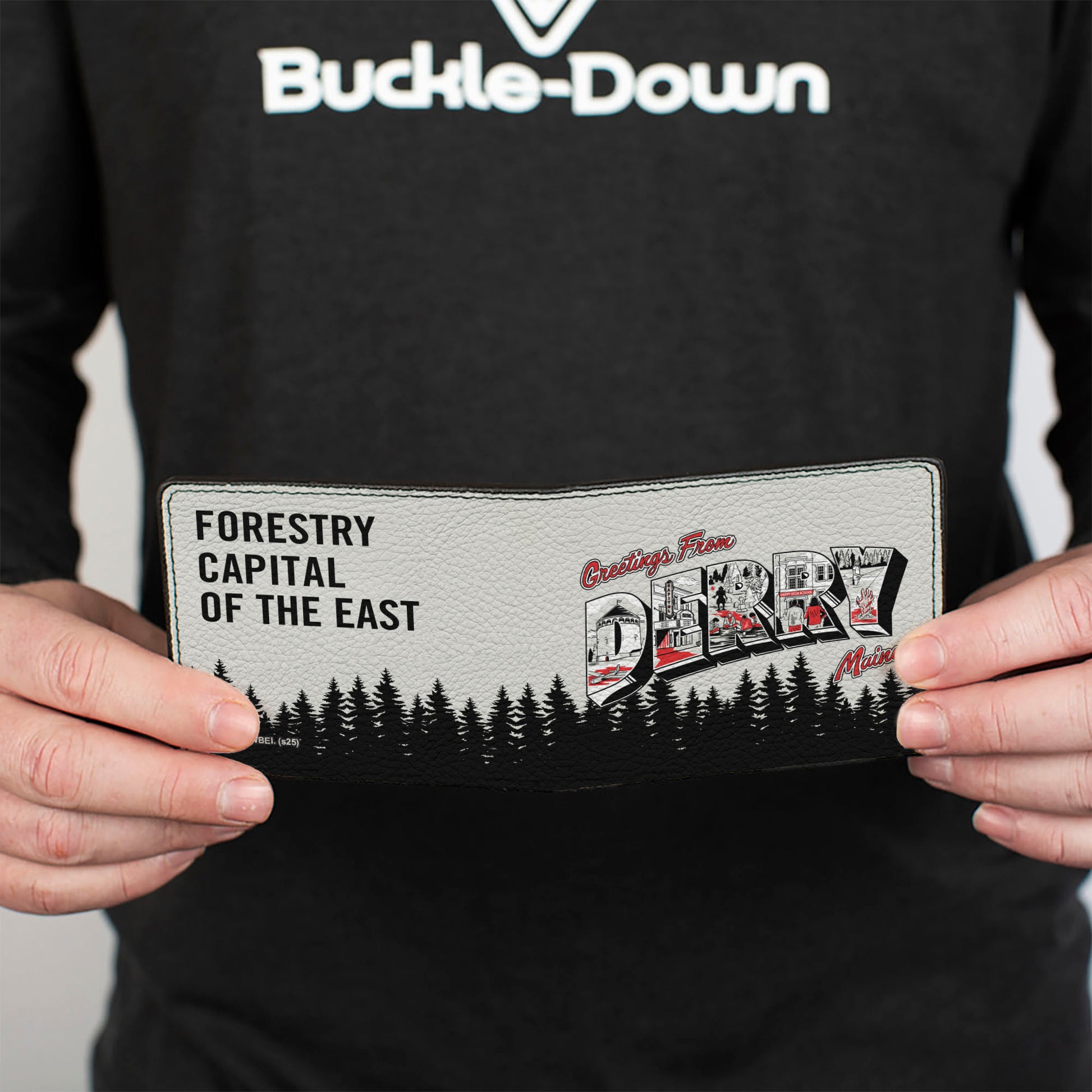 Bi-Fold Wallet - It Welcome to Derry GREETINGS FORESTRY CAPITAL Grays/Black/Red Bi-Fold Wallets IT