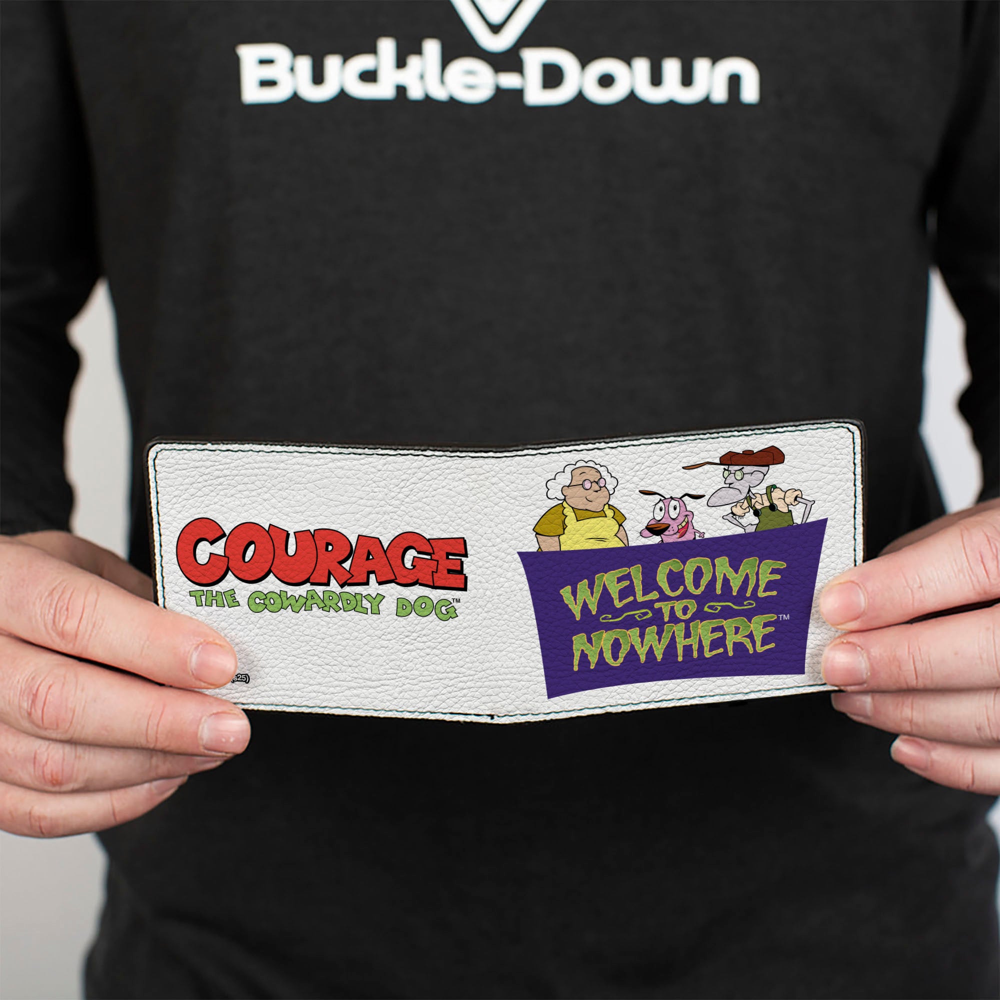 Bi-Fold Wallet - COURAGE THE COWARDLY DOG WELCOME TO NOWHERE Title Pose Bi-Fold Wallets Courage the Cowardly Dog
