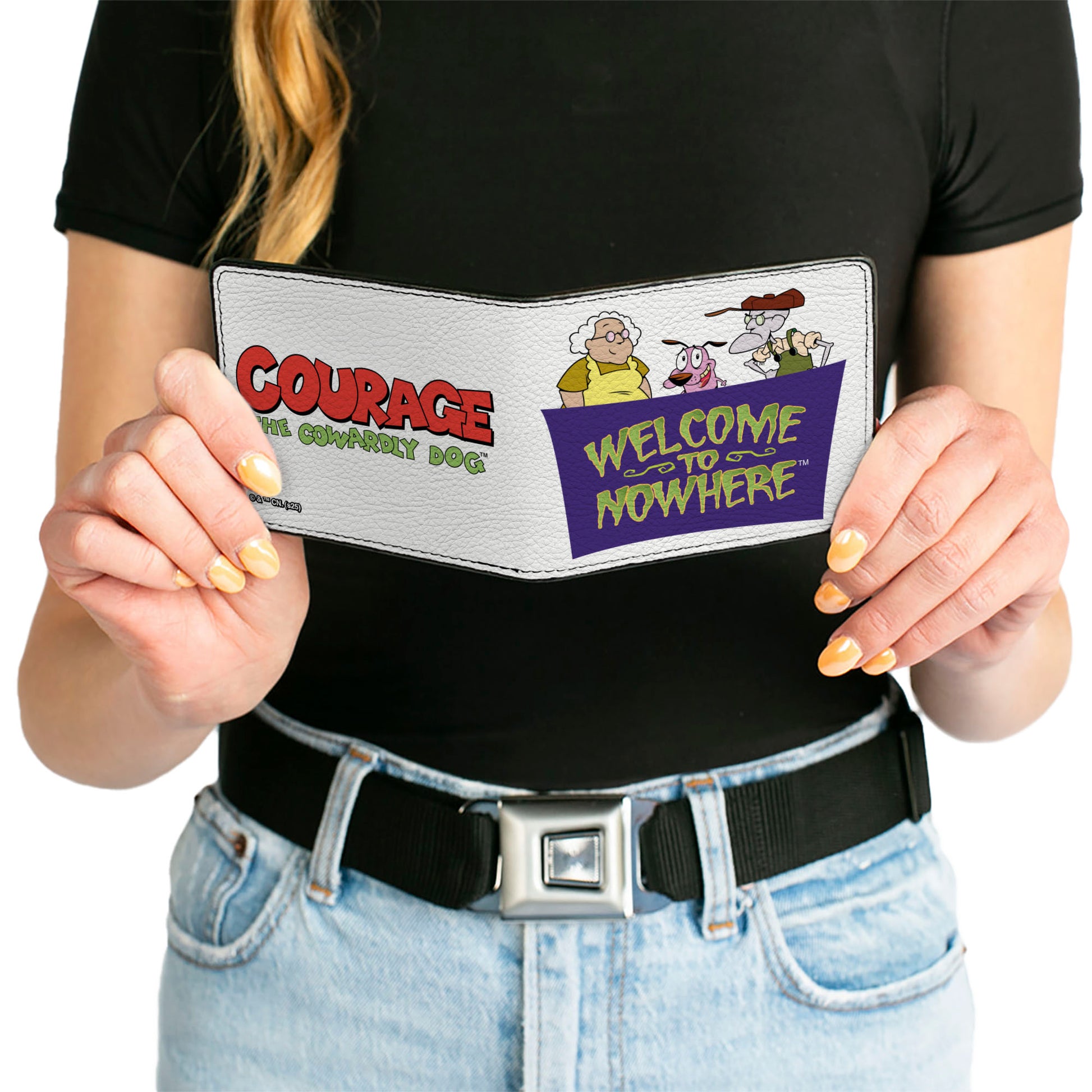 Bi-Fold Wallet - COURAGE THE COWARDLY DOG WELCOME TO NOWHERE Title Pose Bi-Fold Wallets Courage the Cowardly Dog