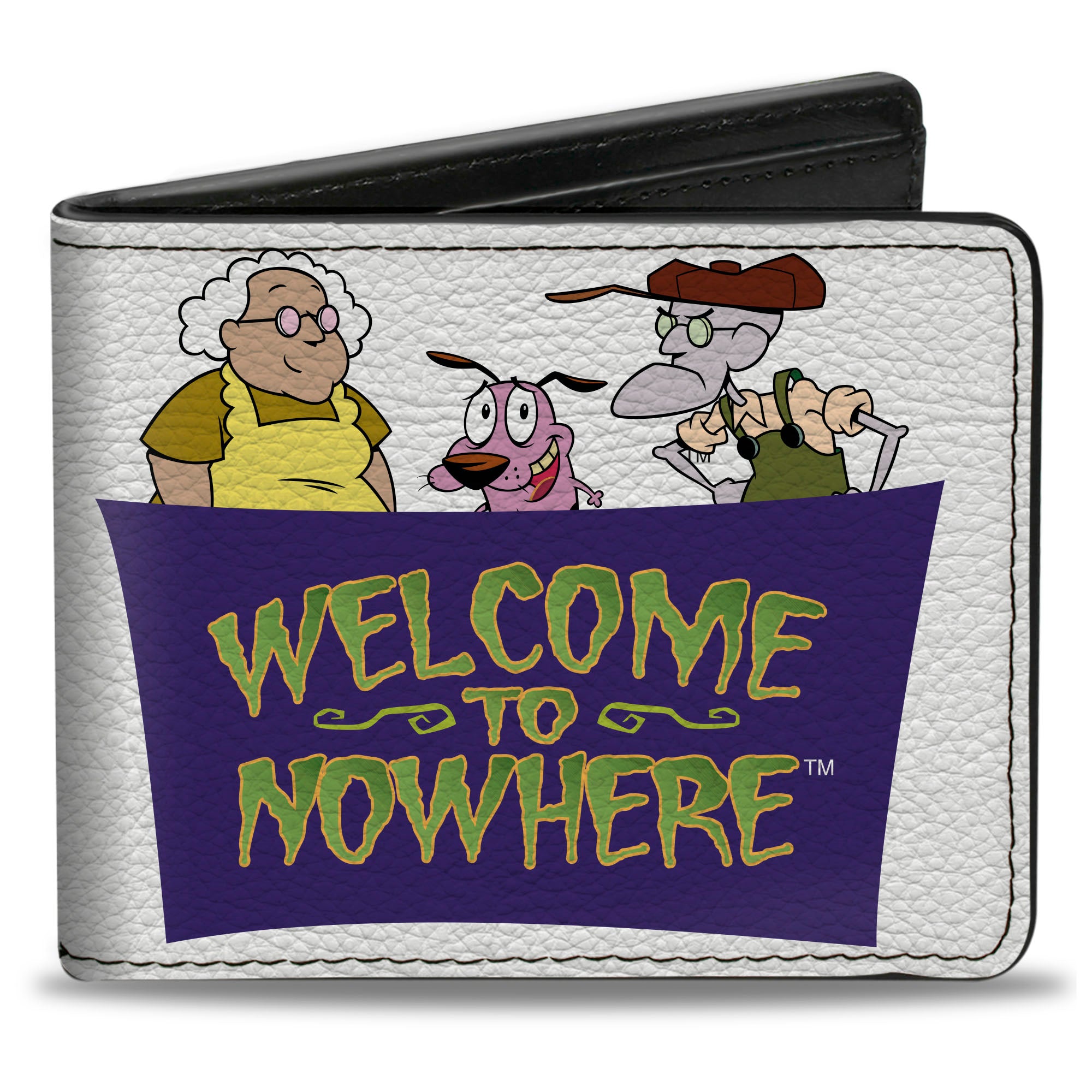 Bi-Fold Wallet - COURAGE THE COWARDLY DOG WELCOME TO NOWHERE Title Pose Bi-Fold Wallets Courage the Cowardly Dog