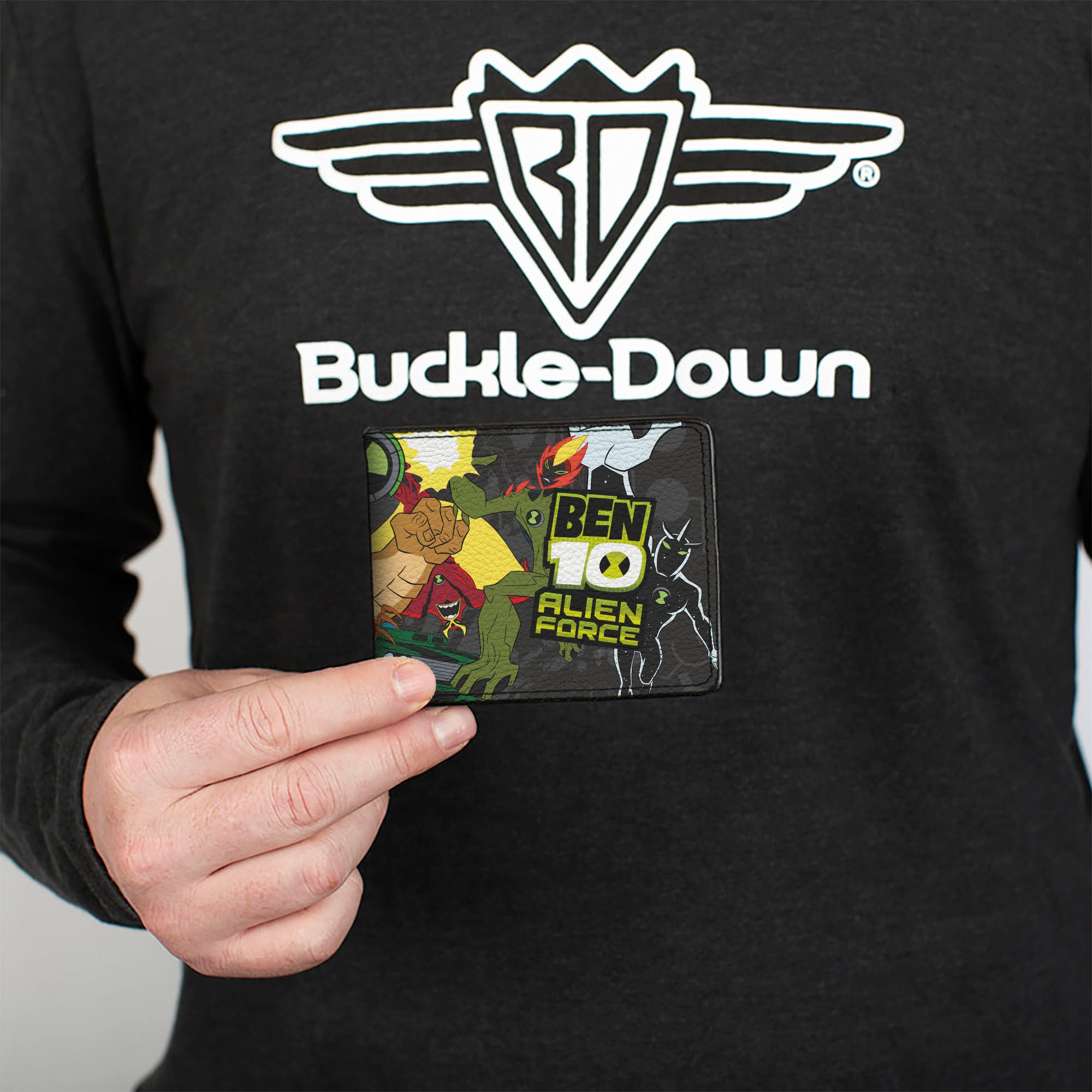 Bi-Fold Wallet - BEN 10 ALIEN FORCE Alien Transformation Group Pose and Title Logo Bi-Fold Wallets Ben 10
