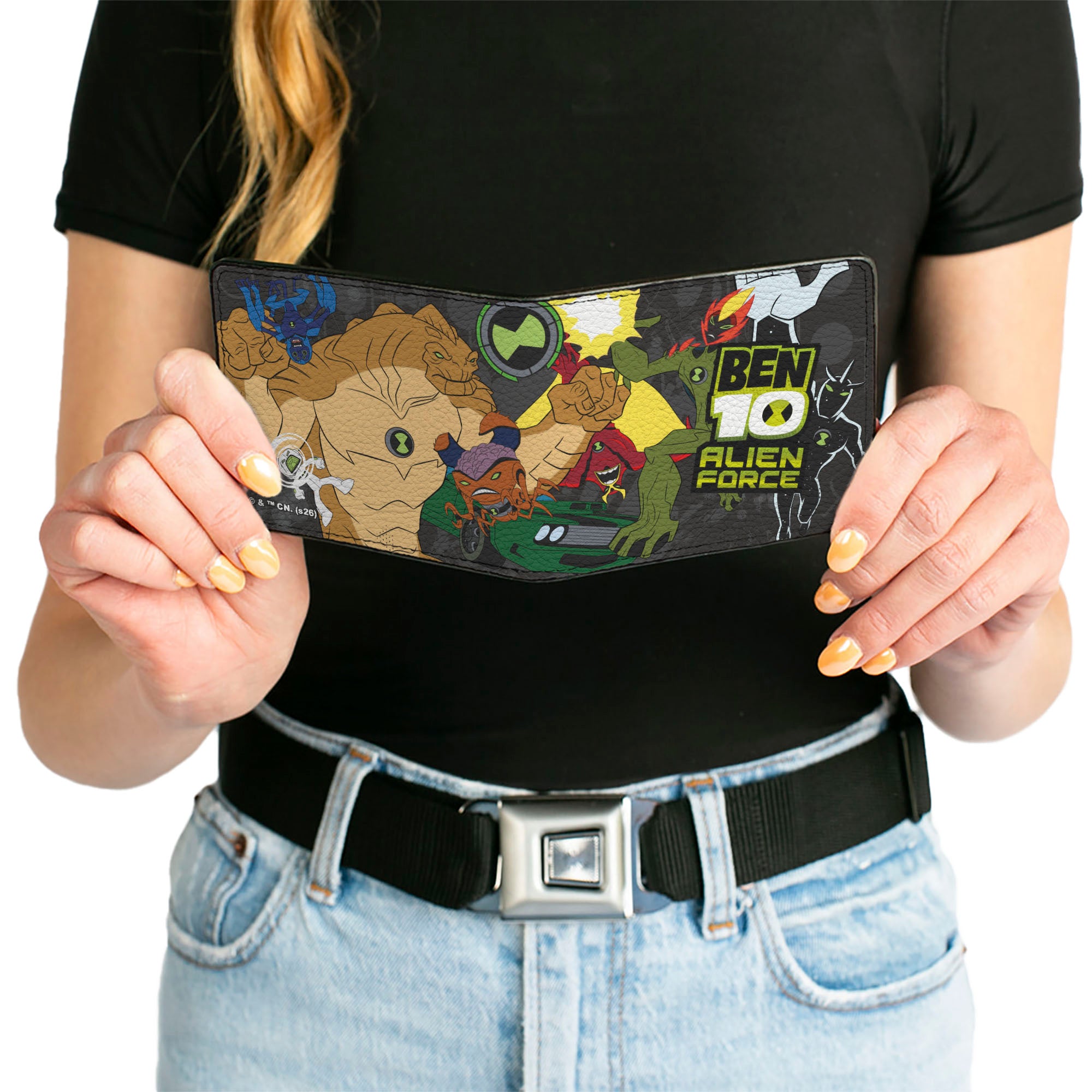 Bi-Fold Wallet - BEN 10 ALIEN FORCE Alien Transformation Group Pose and Title Logo Bi-Fold Wallets Ben 10