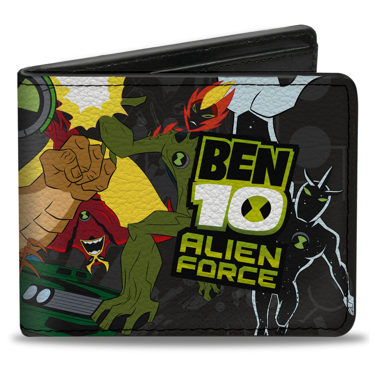 Bi-Fold Wallet - BEN 10 ALIEN FORCE Alien Transformation Group Pose and Title Logo Bi-Fold Wallets Ben 10