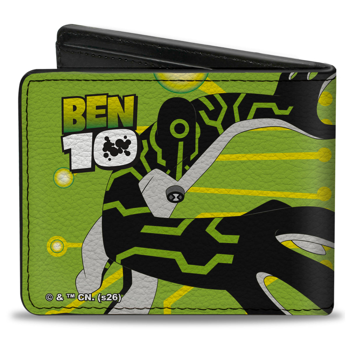Bi-Fold Wallet - BEN 10 Upgrade Poses and Title Logo Greens/Yellows Bi-Fold Wallets Ben 10
