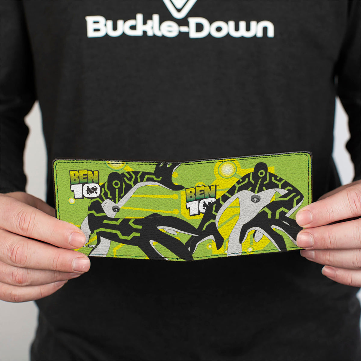 Bi-Fold Wallet - BEN 10 Upgrade Poses and Title Logo Greens/Yellows Bi-Fold Wallets Ben 10
