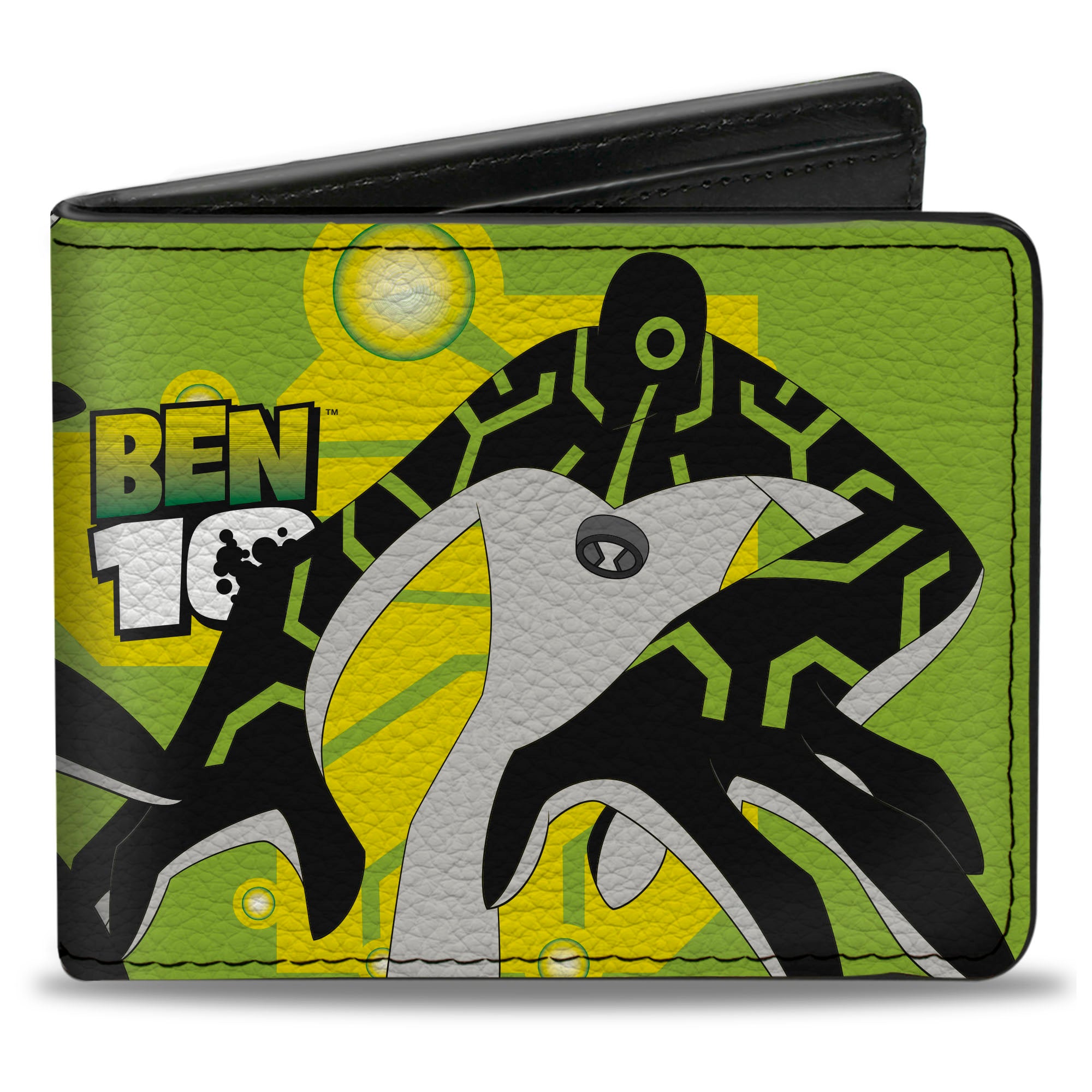 Bi-Fold Wallet - BEN 10 Upgrade Poses and Title Logo Greens/Yellows Bi-Fold Wallets Ben 10