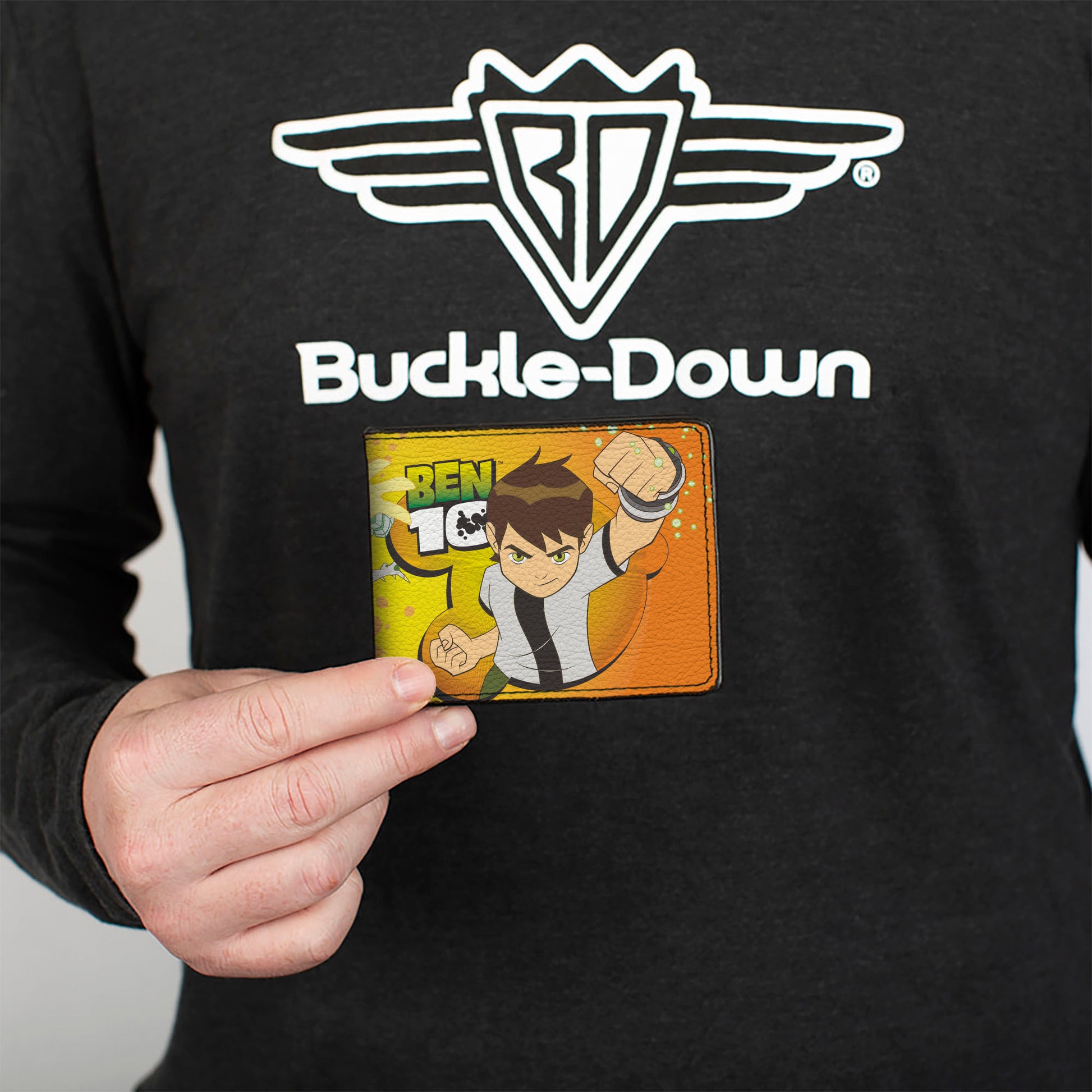 Bi-Fold Wallet - BEN 10 Pose and Alien Group Pose Orange/Yellows Bi-Fold Wallets Ben 10