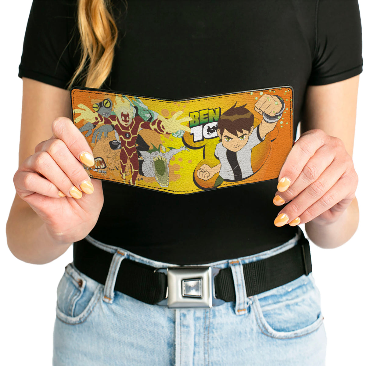 Bi-Fold Wallet - BEN 10 Pose and Alien Group Pose Orange/Yellows Bi-Fold Wallets Ben 10