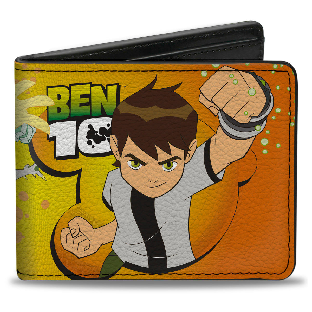 Bi-Fold Wallet - BEN 10 Pose and Alien Group Pose Orange/Yellows Bi-Fold Wallets Ben 10