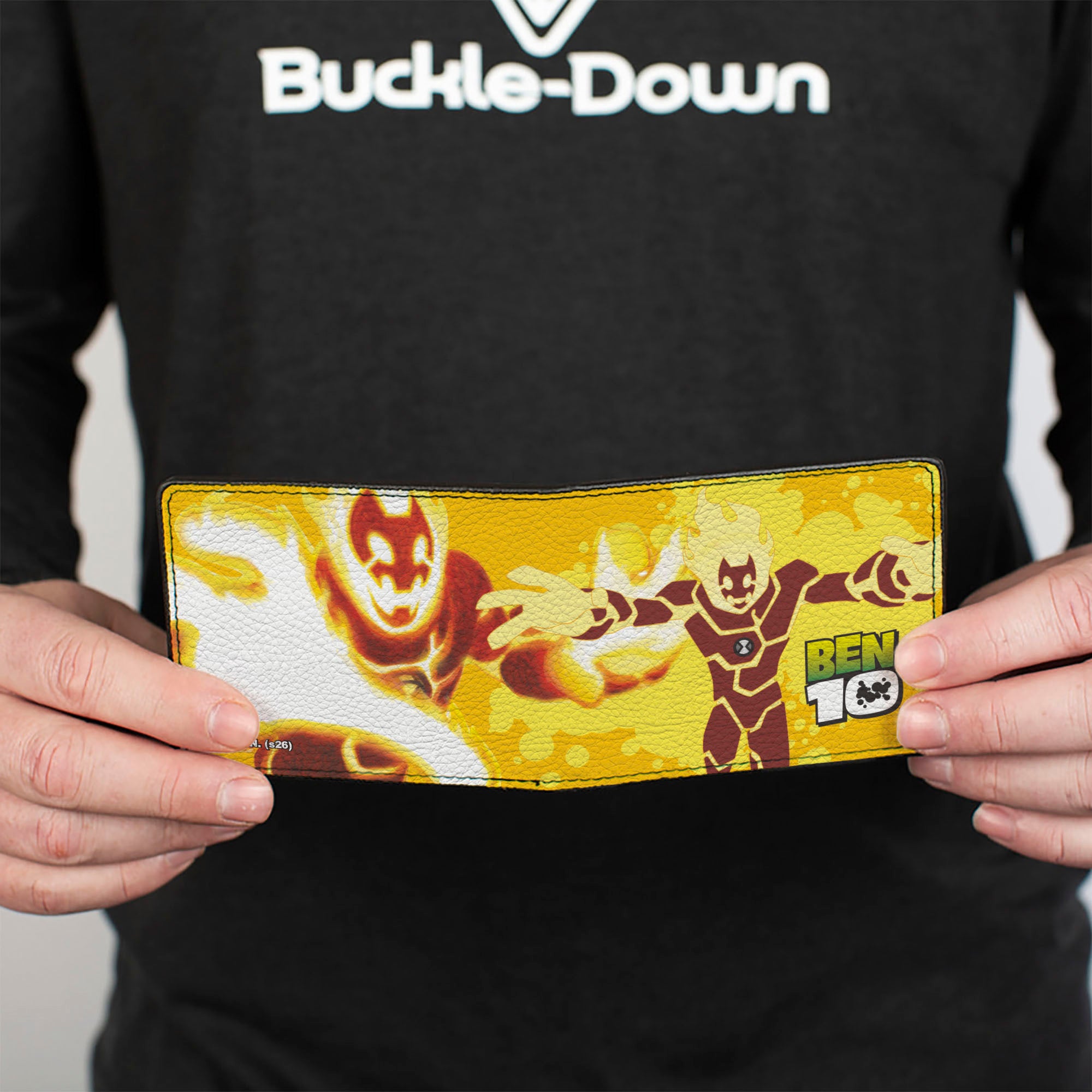Bi-Fold Wallet - BEN 10 Heatblast Poses Yellows/Reds Bi-Fold Wallets Ben 10