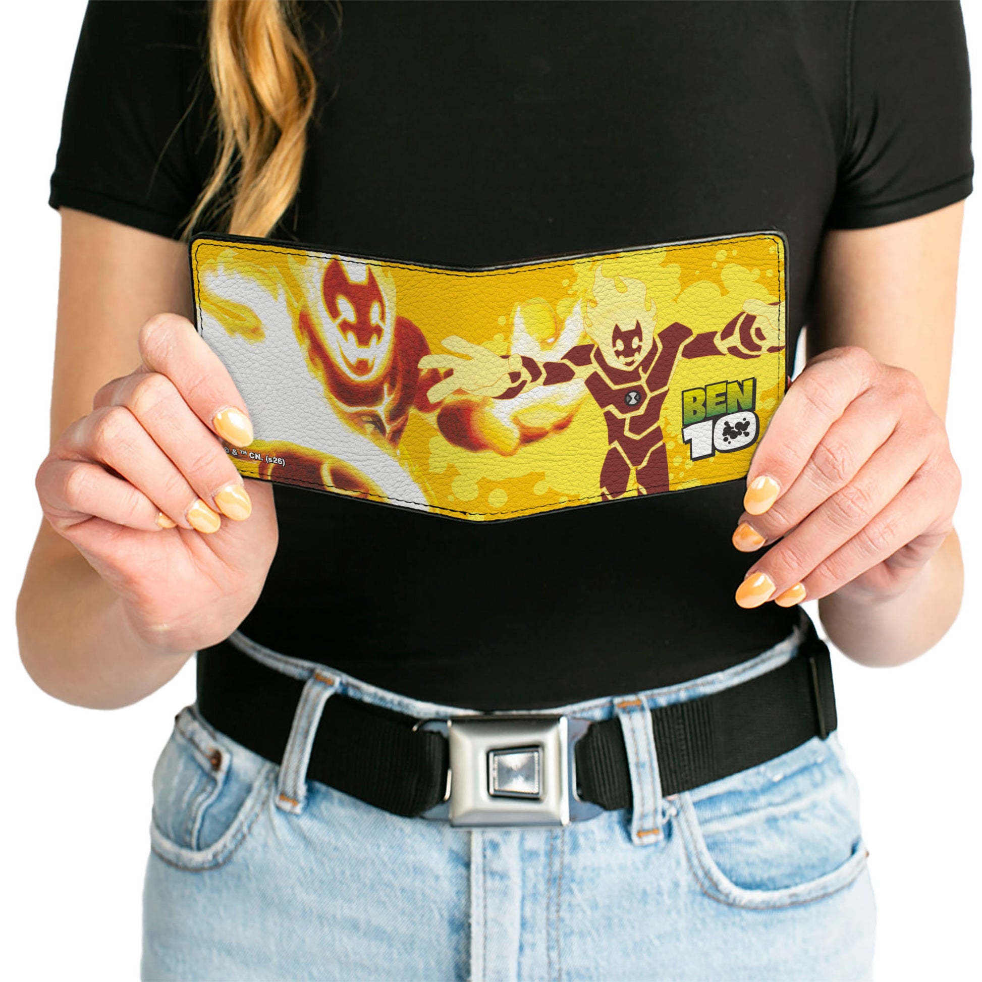 Bi-Fold Wallet - BEN 10 Heatblast Poses Yellows/Reds Bi-Fold Wallets Ben 10