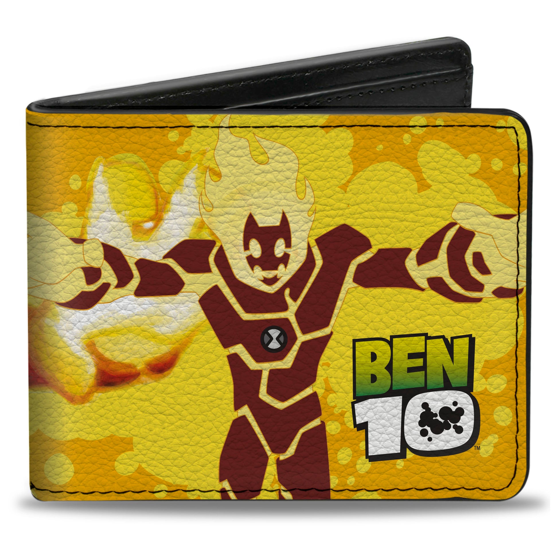 Bi-Fold Wallet - BEN 10 Heatblast Poses Yellows/Reds Bi-Fold Wallets Ben 10