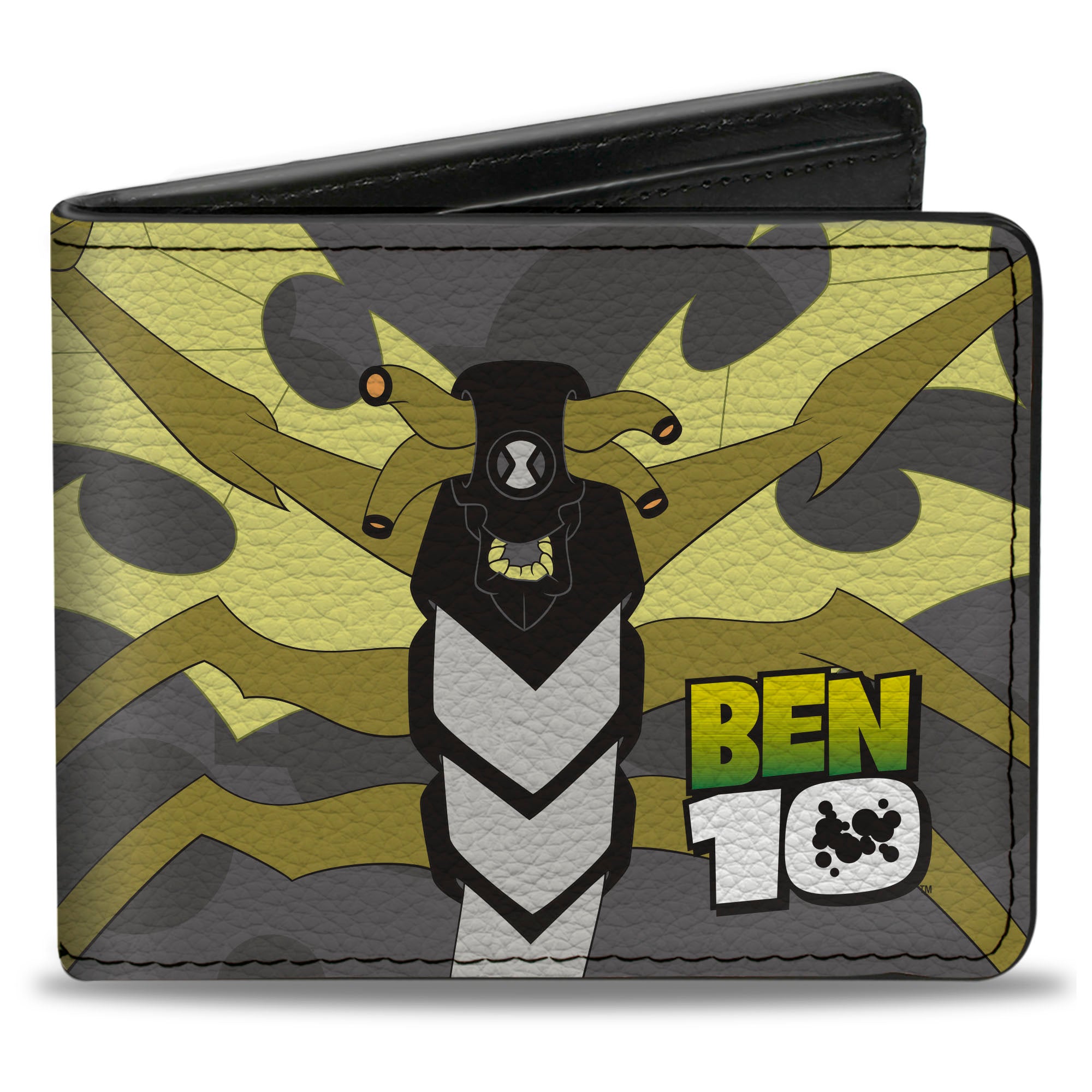 Bi-Fold Wallet -BEN 10 Stinkfly Poses and Title Logo Grays/Yellow Bi-Fold Wallets Ben 10